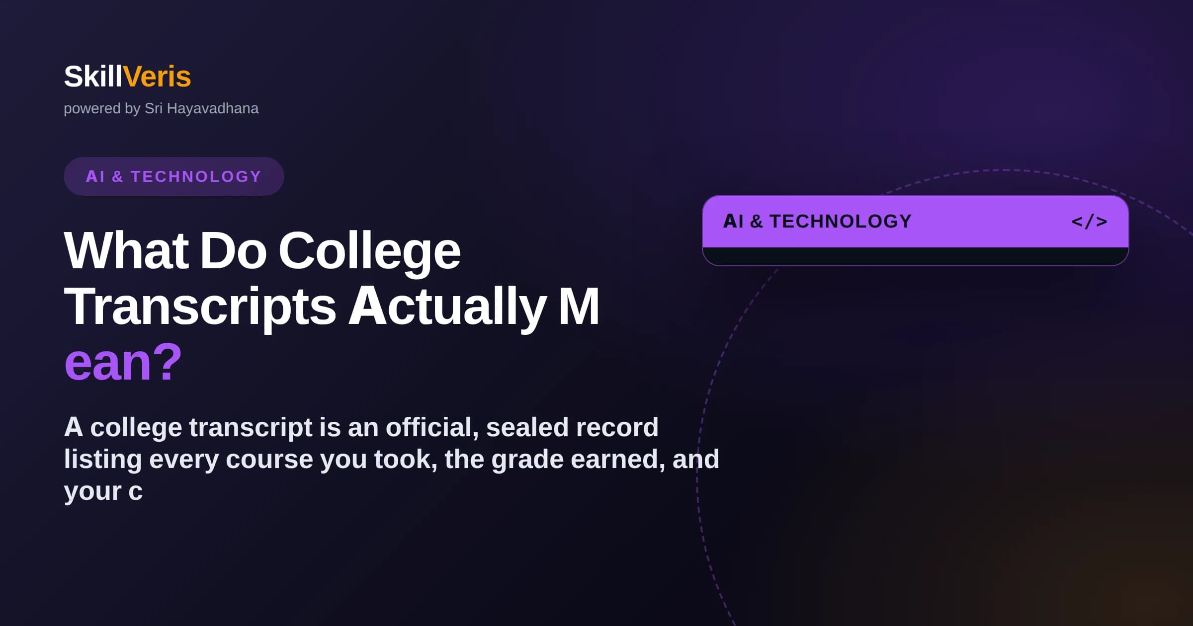 What Do College Transcripts Actually Mean?