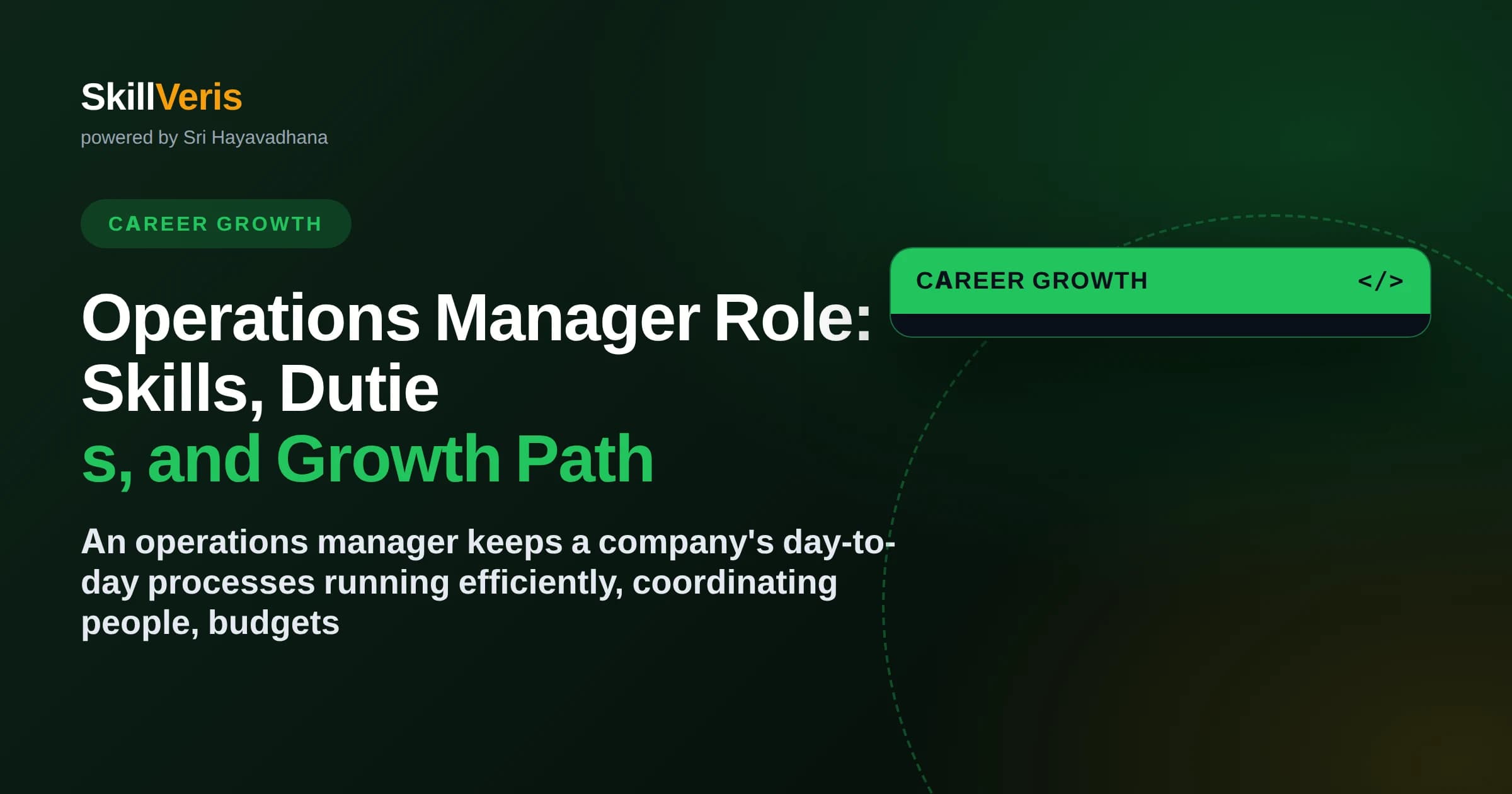 Operations Manager Role: Skills, Duties, and Growth Path