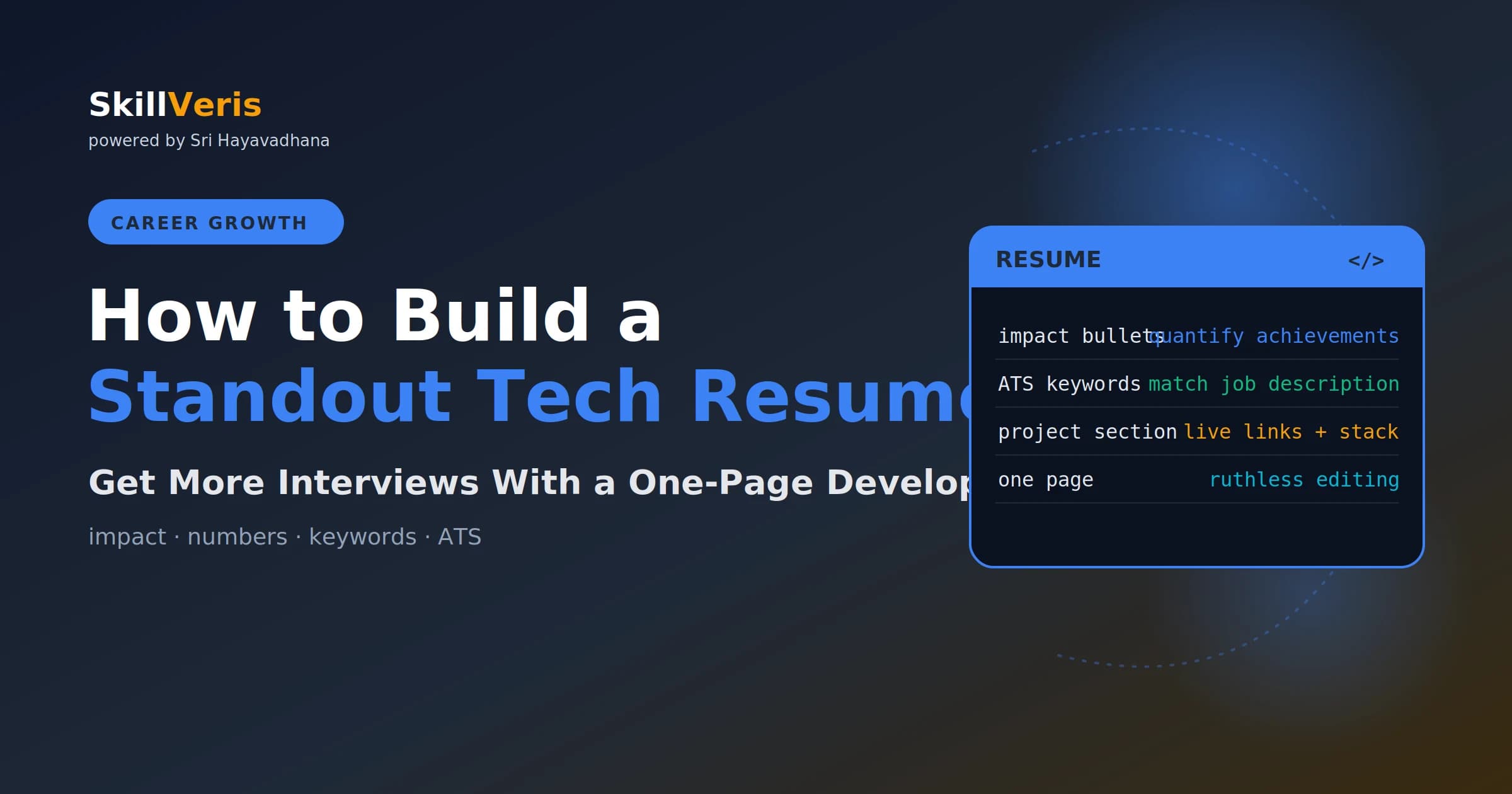How to Build a Standout Tech Resume