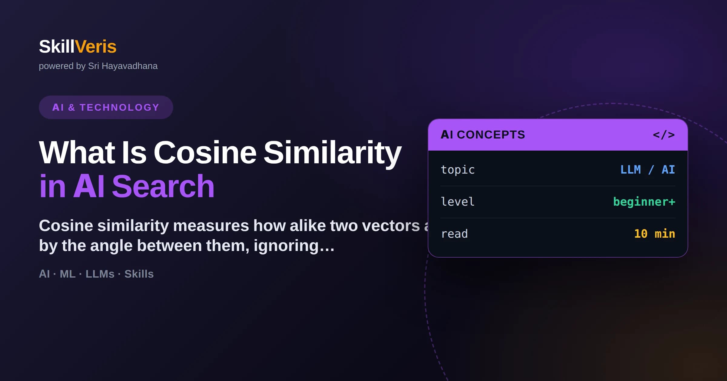 What Is Cosine Similarity in AI Search