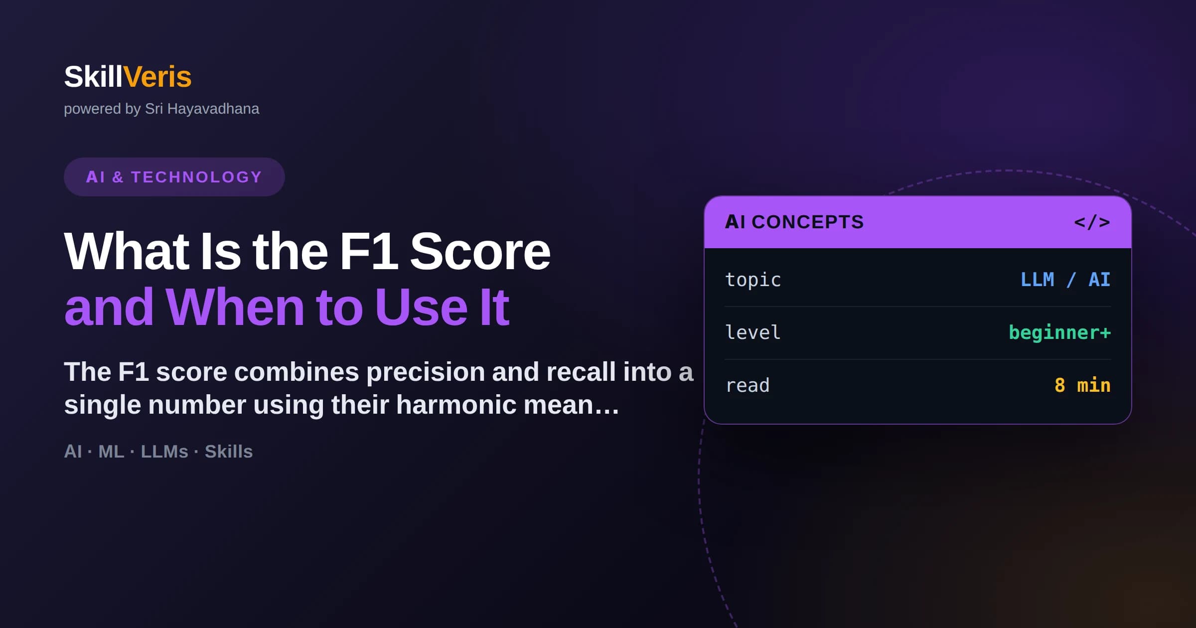 What Is the F1 Score and When to Use It