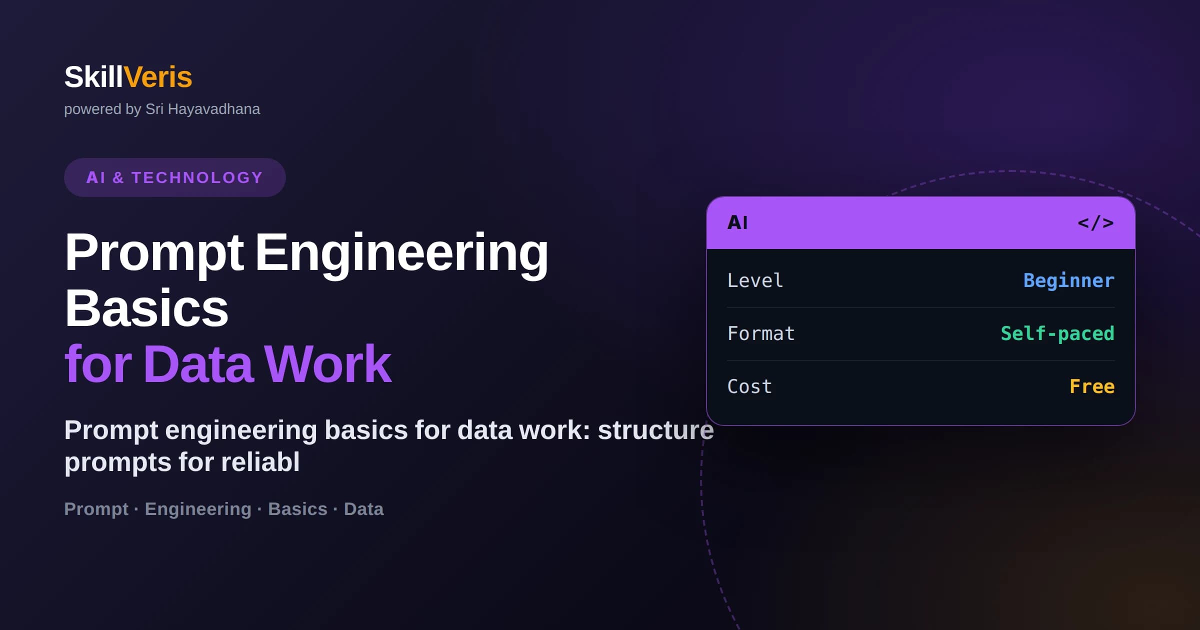 Prompt Engineering Basics for Data Work