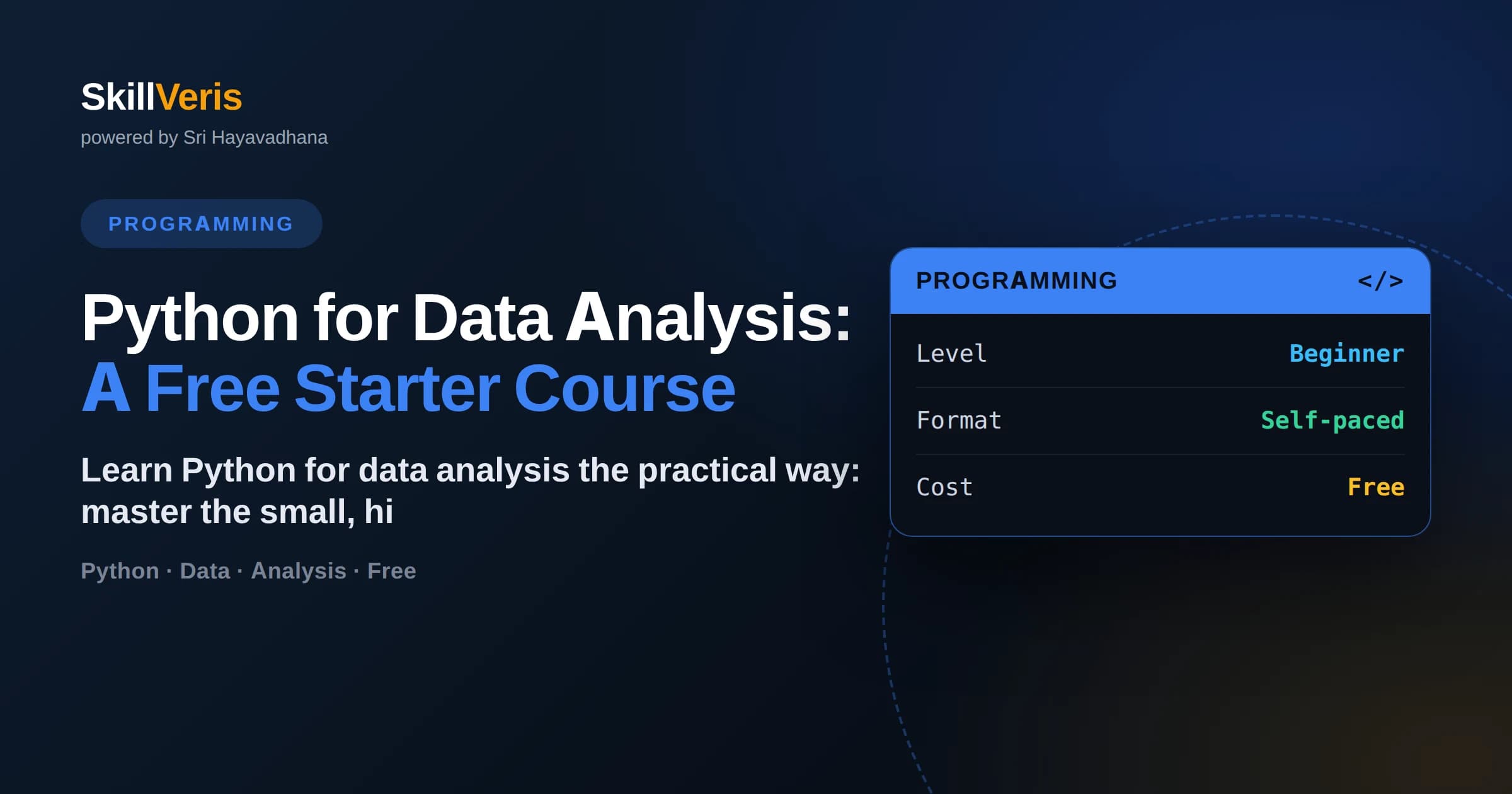 Python for Data Analysis: A Free Starter Course