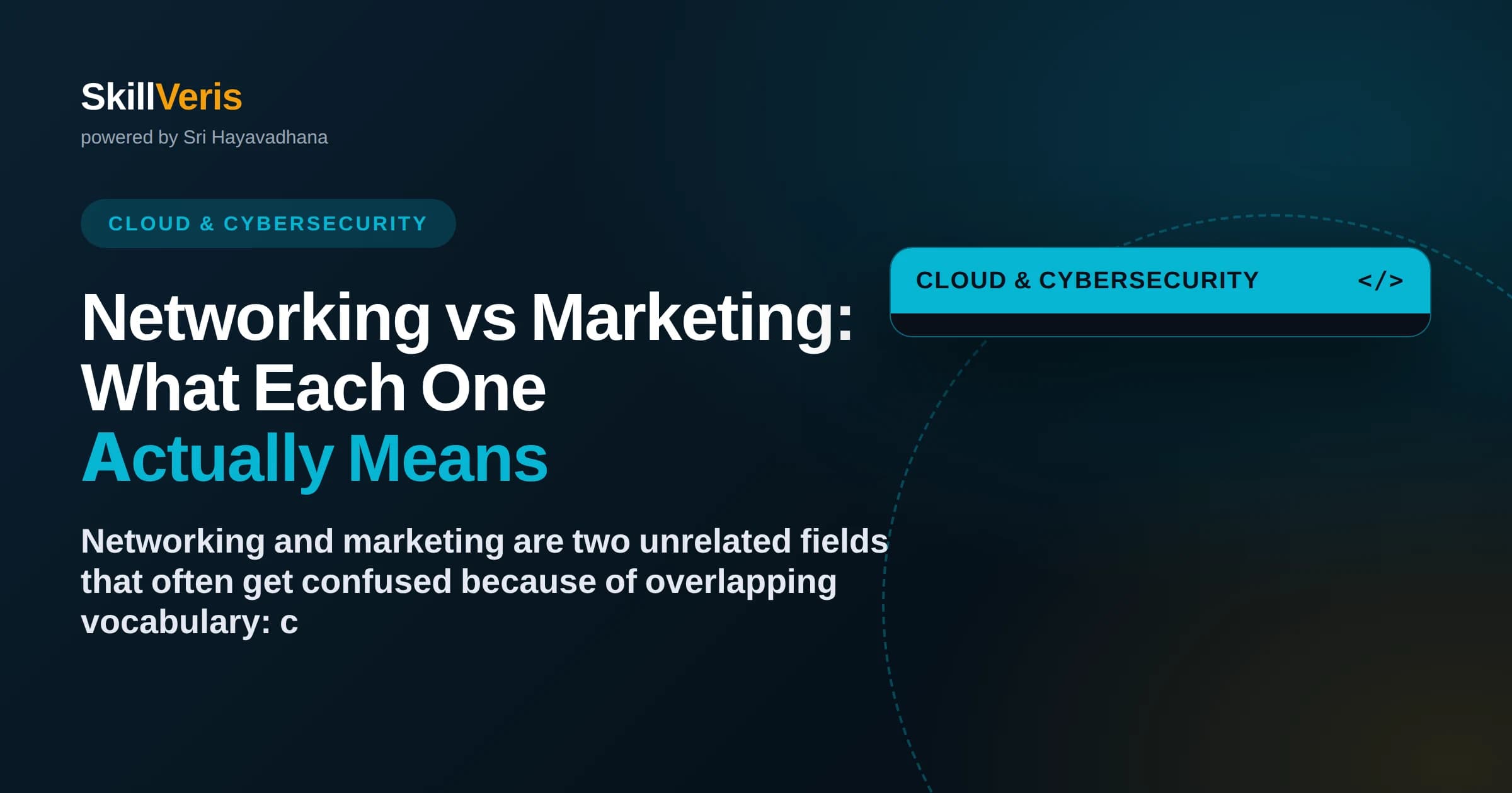 Networking vs Marketing: What Each One Actually Means