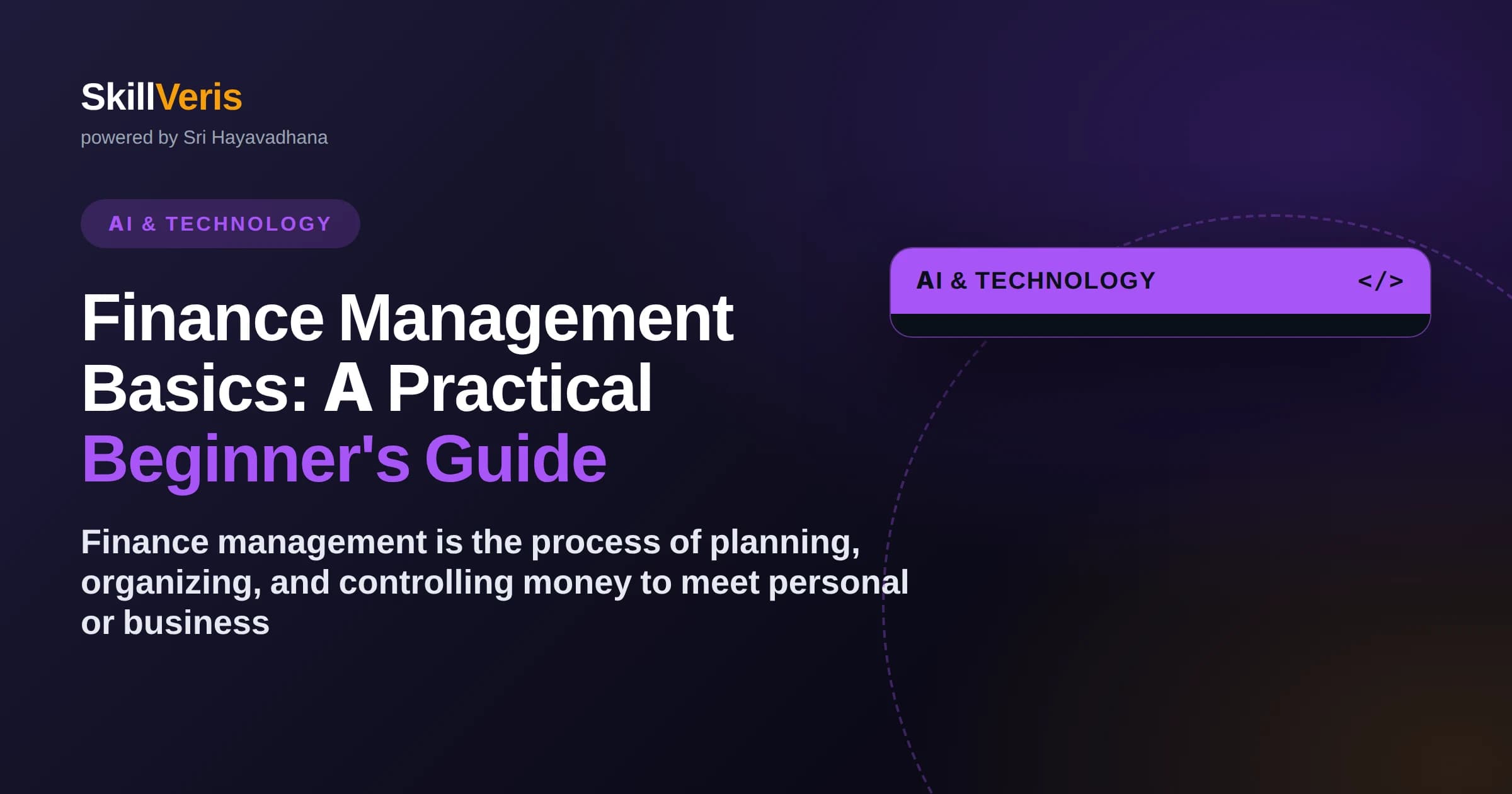 Finance Management Basics: A Practical Beginner's Guide