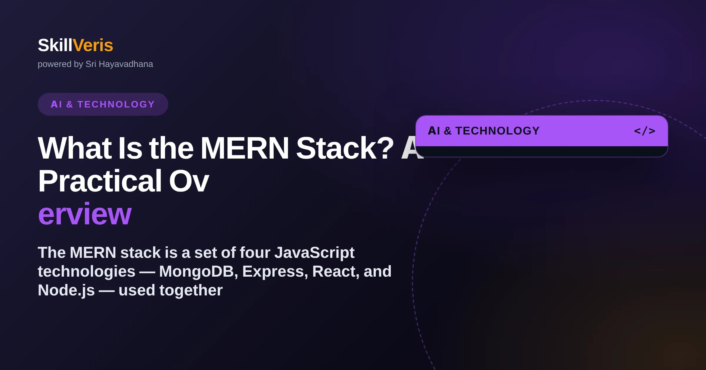 What Is the MERN Stack? A Practical Overview