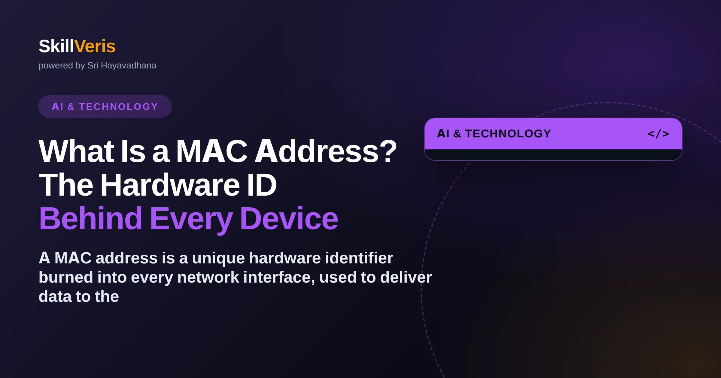 What Is a MAC Address? The Hardware ID Behind Every Device