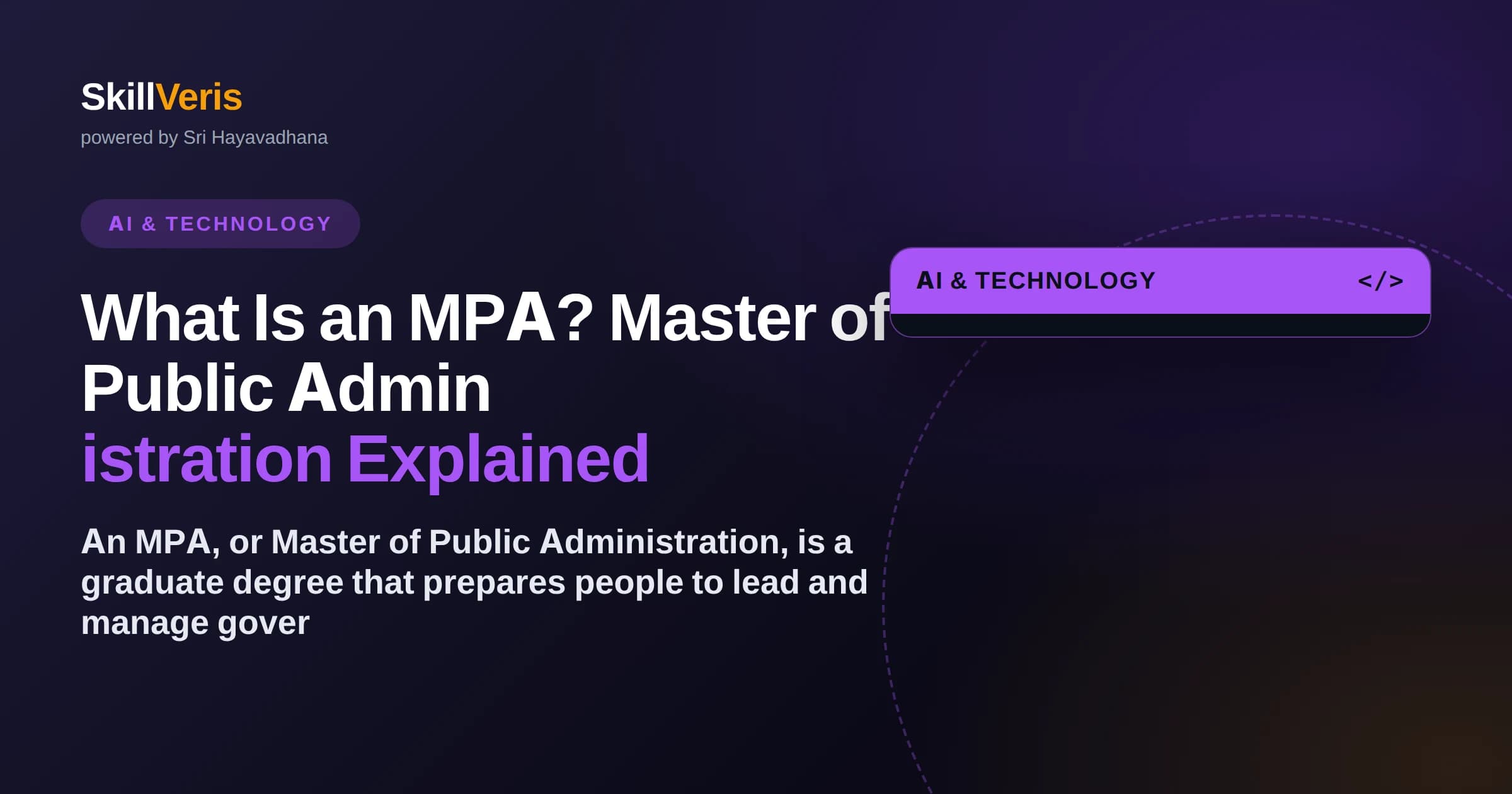 What Is an MPA? Master of Public Administration Explained