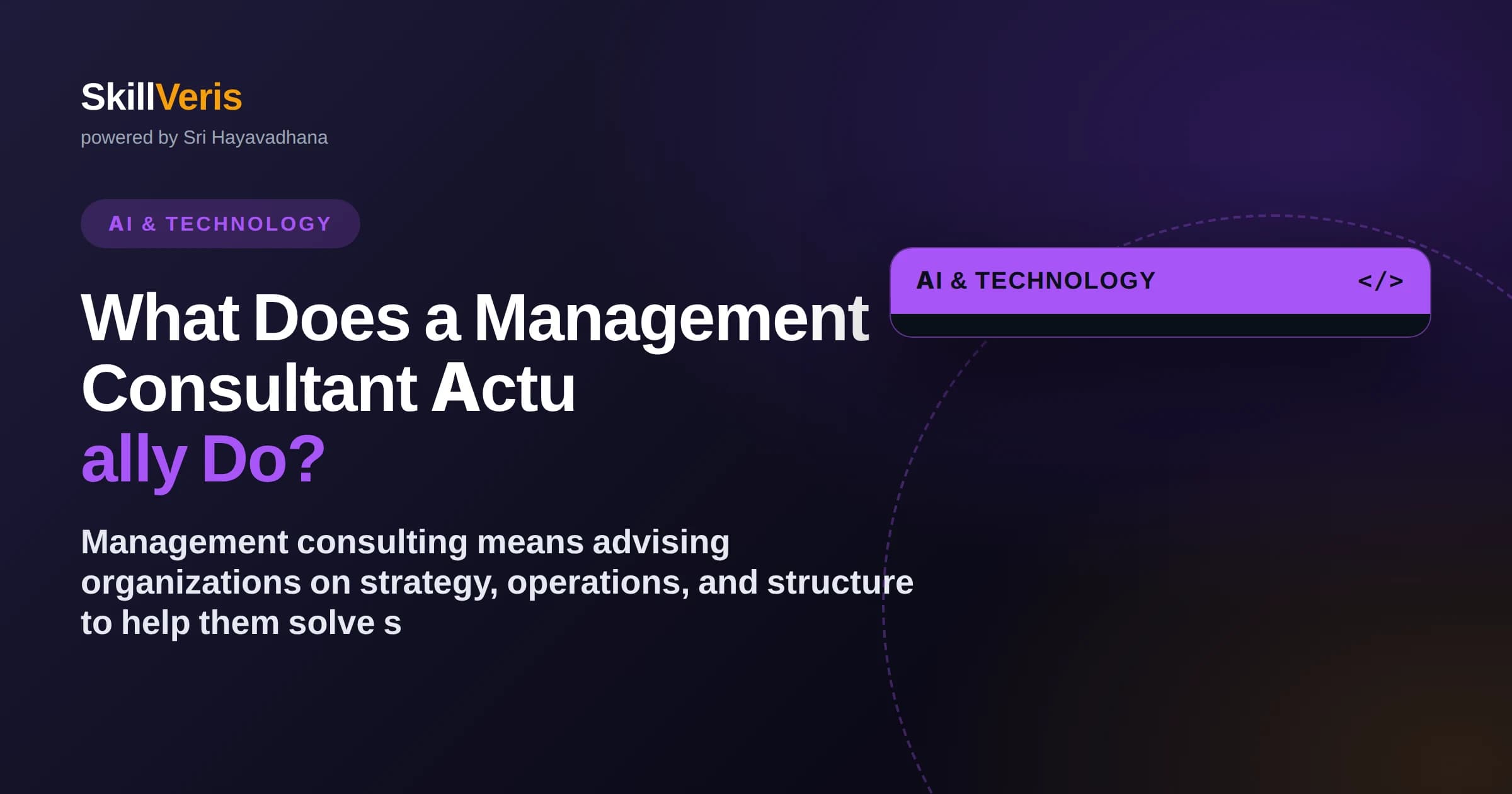 What Does a Management Consultant Actually Do?