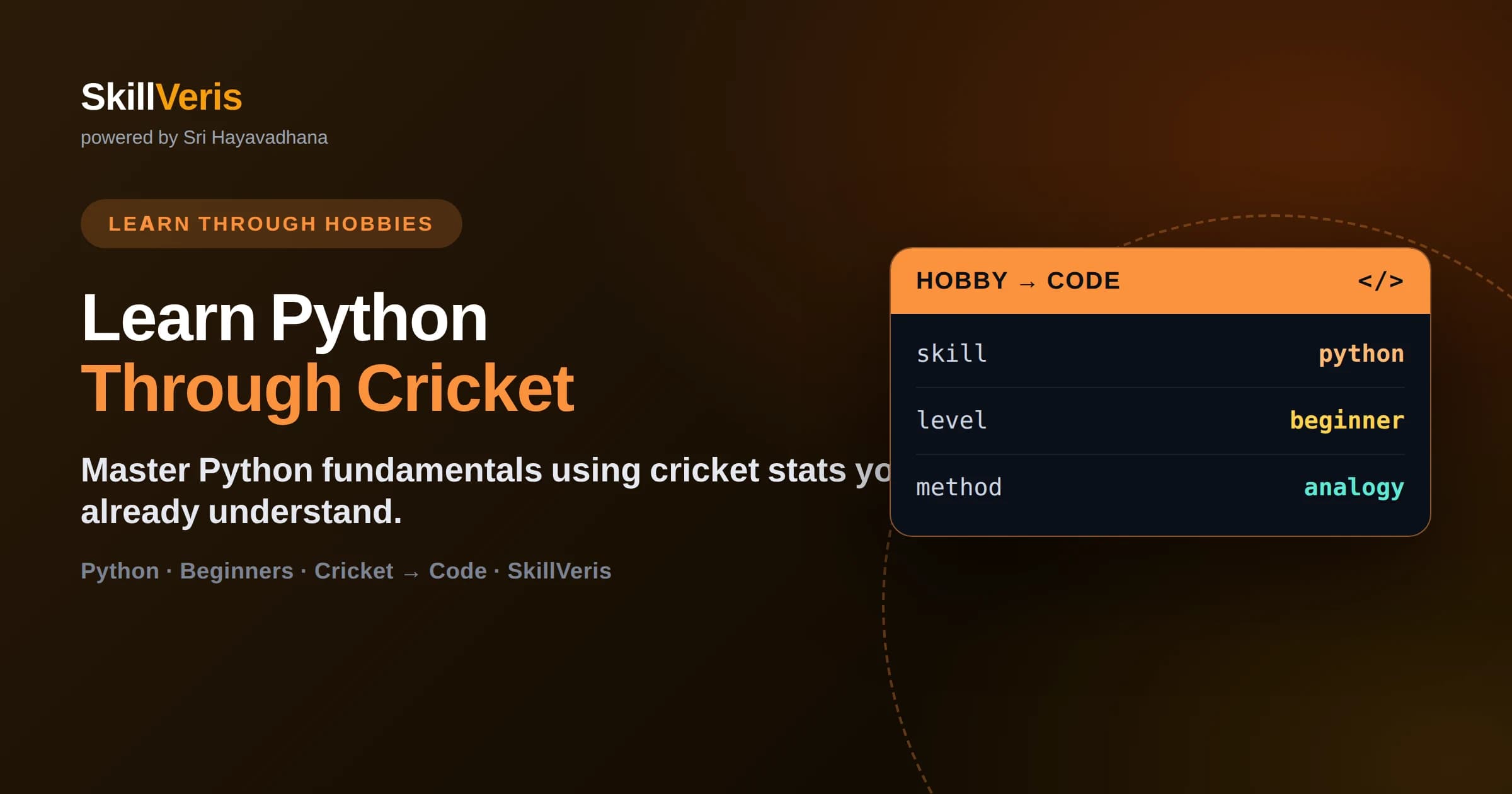 Learn Python Through Cricket: Your Ultimate Beginner's Guide