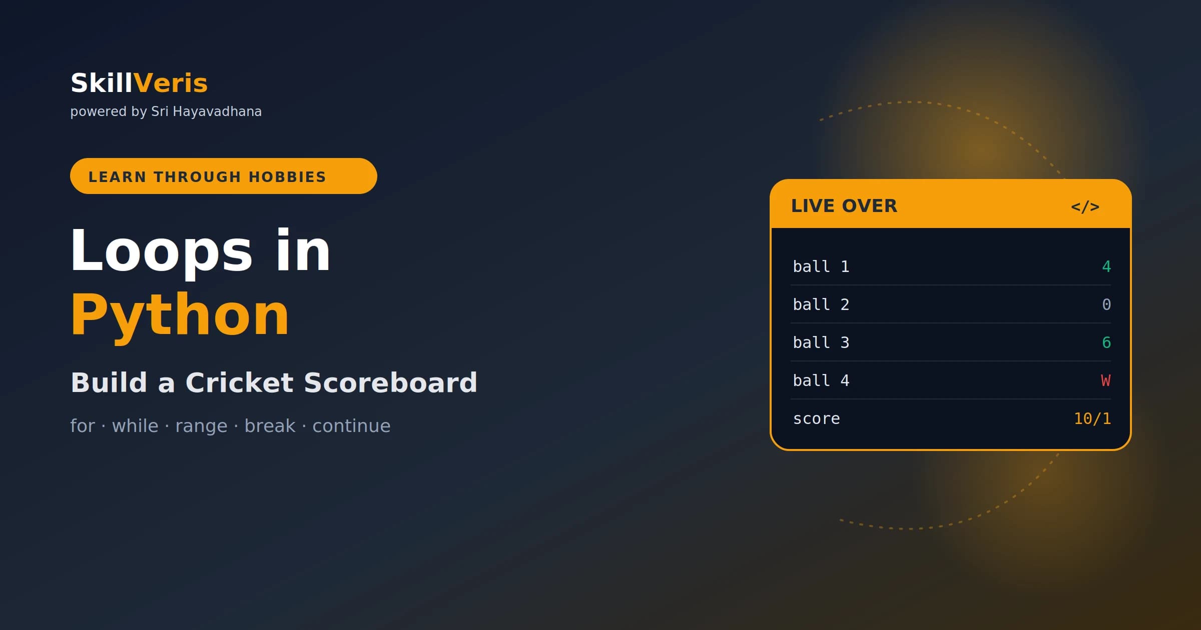 Learn Loops in Python by Building a Cricket Scoreboard