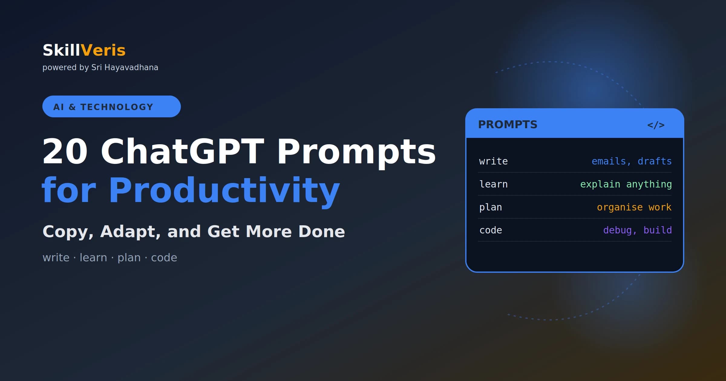 20 ChatGPT Prompts to Boost Your Productivity