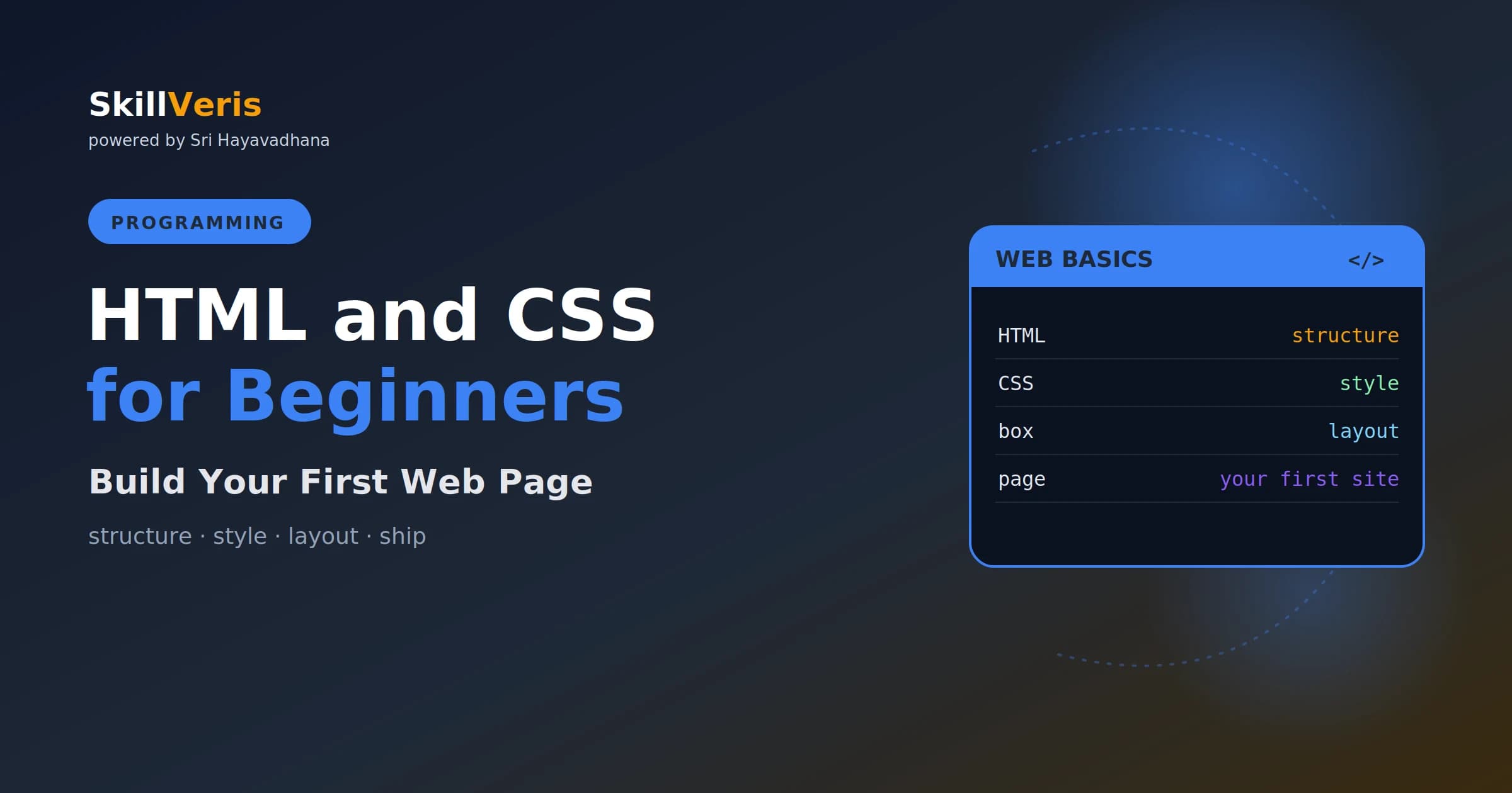 HTML and CSS for Beginners: Build Your First Web Page