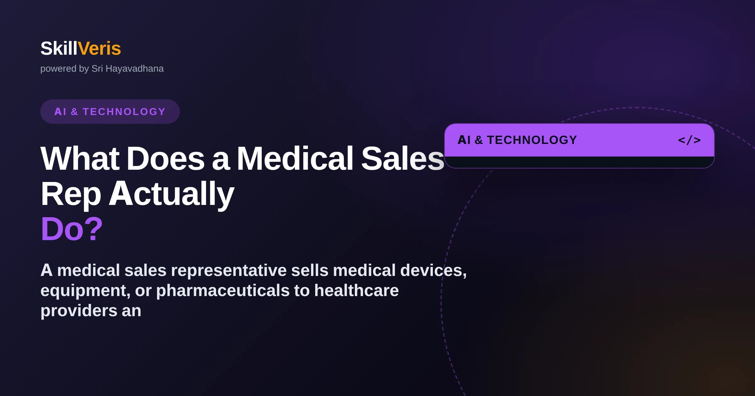 What Does a Medical Sales Rep Actually Do?