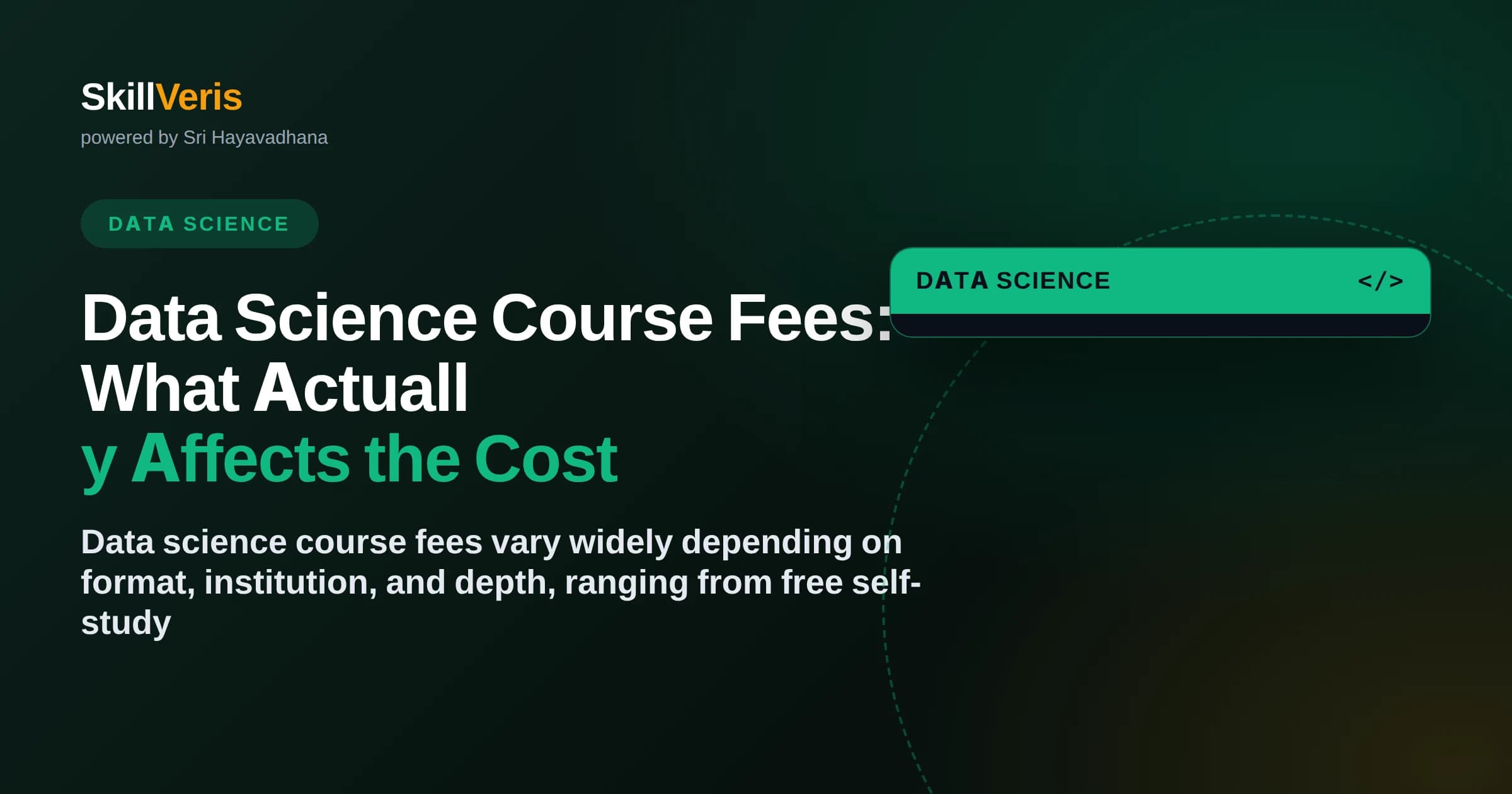 Data Science Course Fees: What Actually Affects the Cost