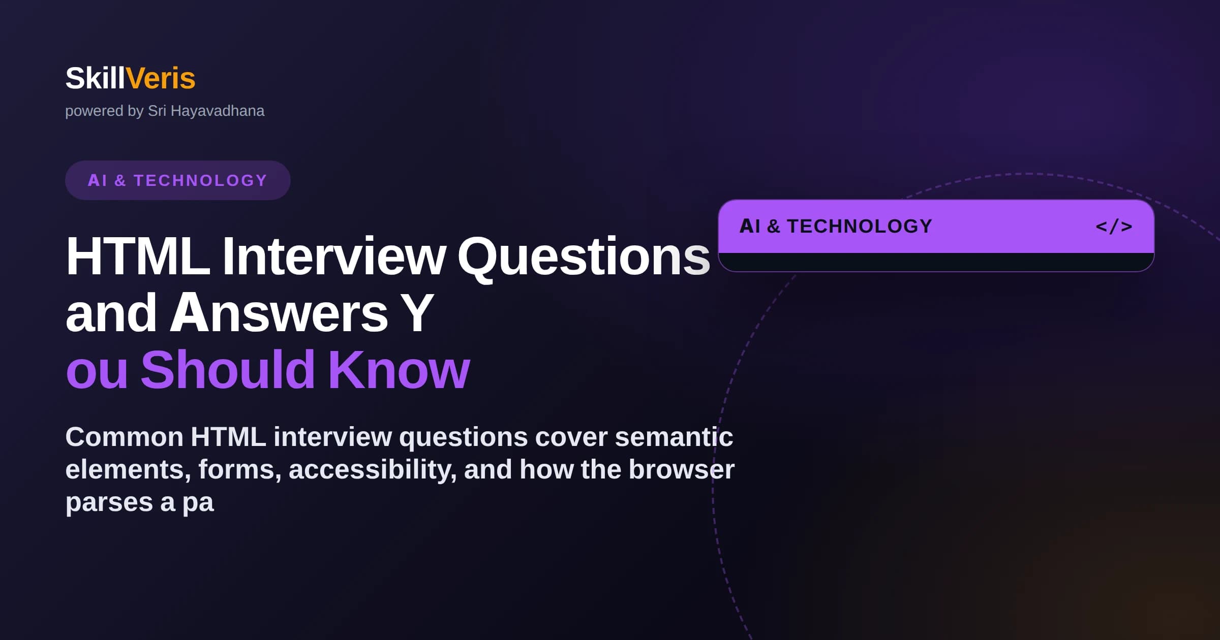 HTML Interview Questions and Answers You Should Know