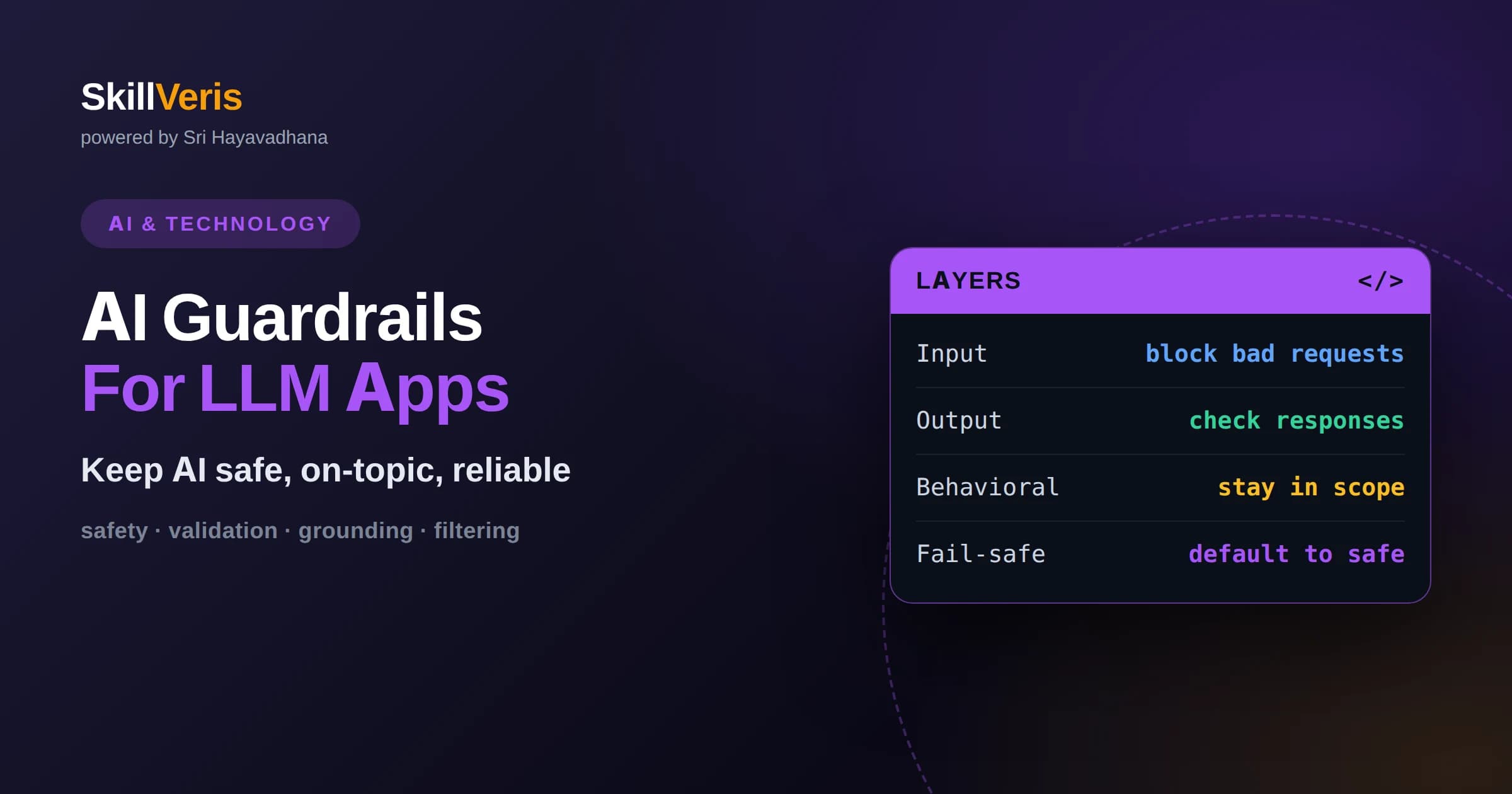 AI Guardrails: Making LLM Apps Safe and Reliable
