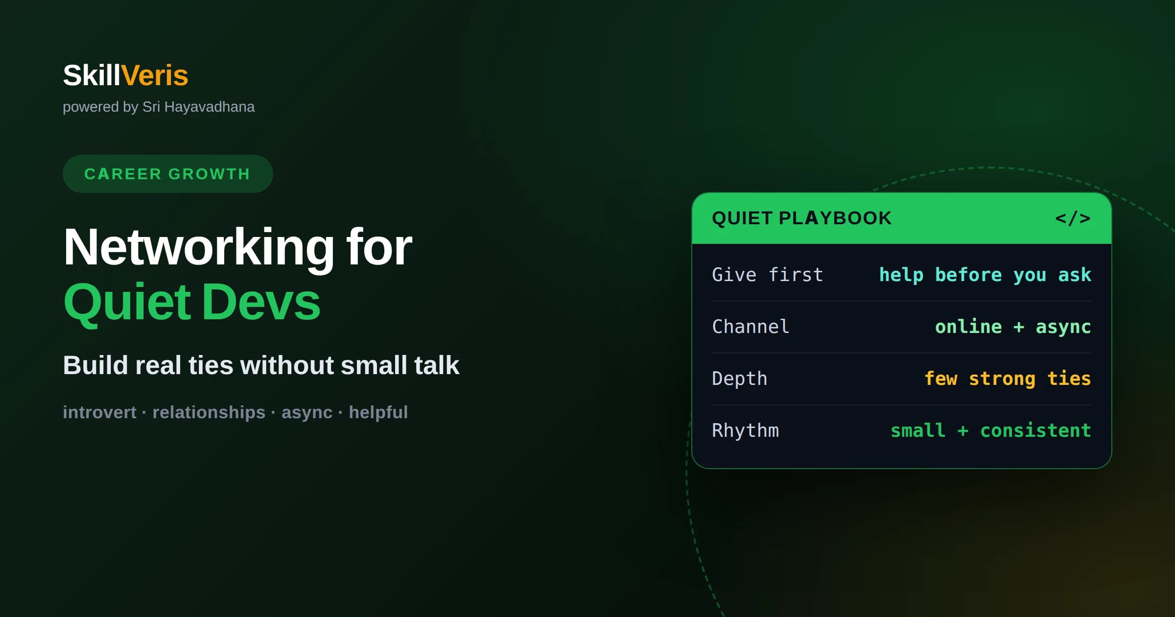 Networking for Developers Who Hate Networking