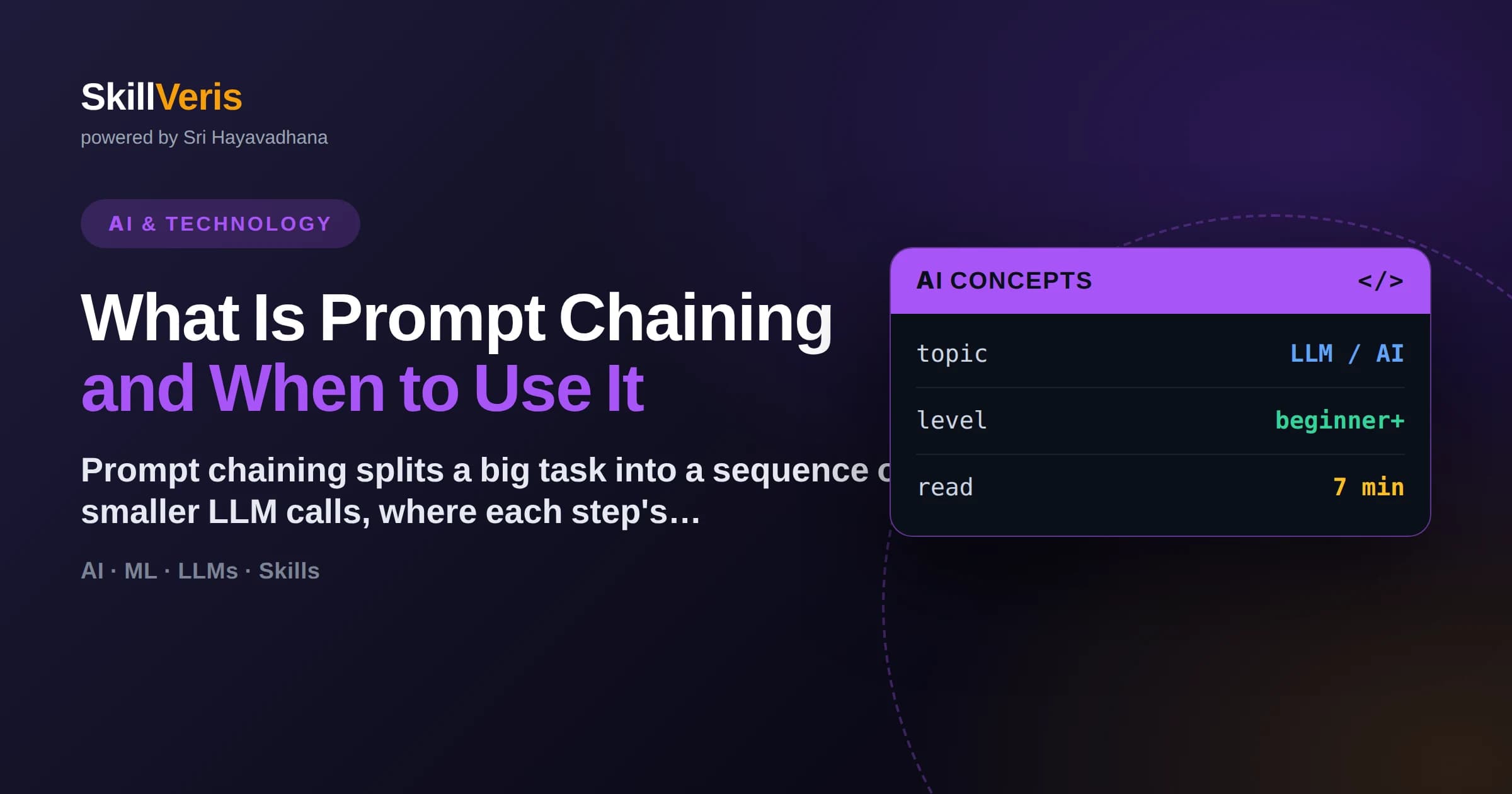 What Is Prompt Chaining and When to Use It