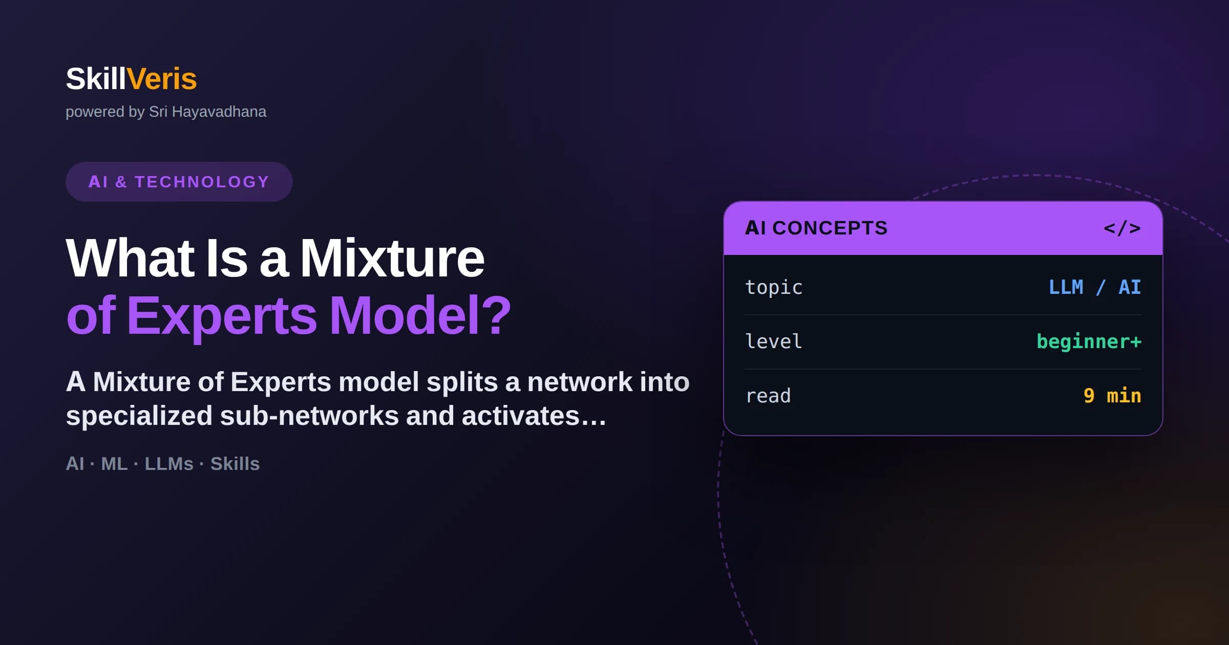 What Is a Mixture of Experts Model?