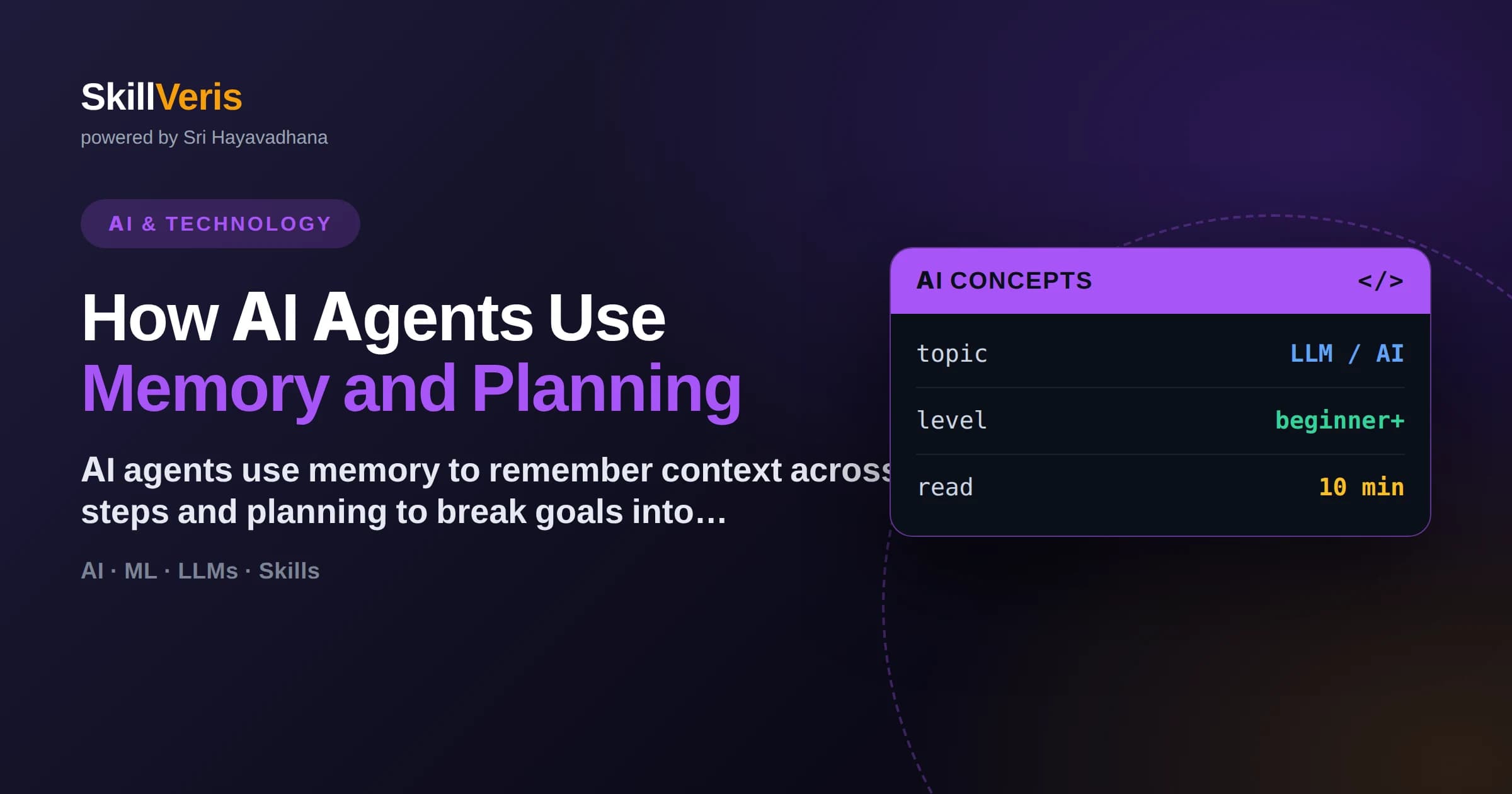 How AI Agents Use Memory and Planning