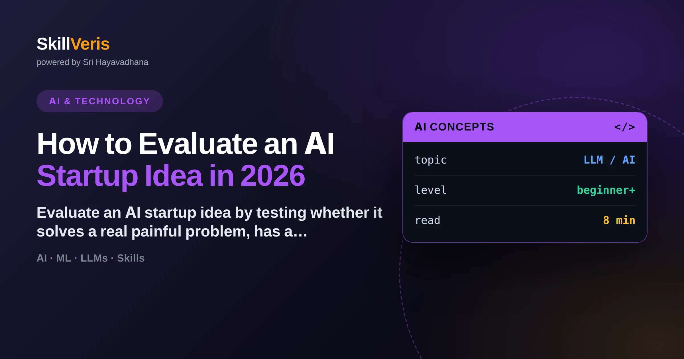 How to Evaluate an AI Startup Idea in 2026
