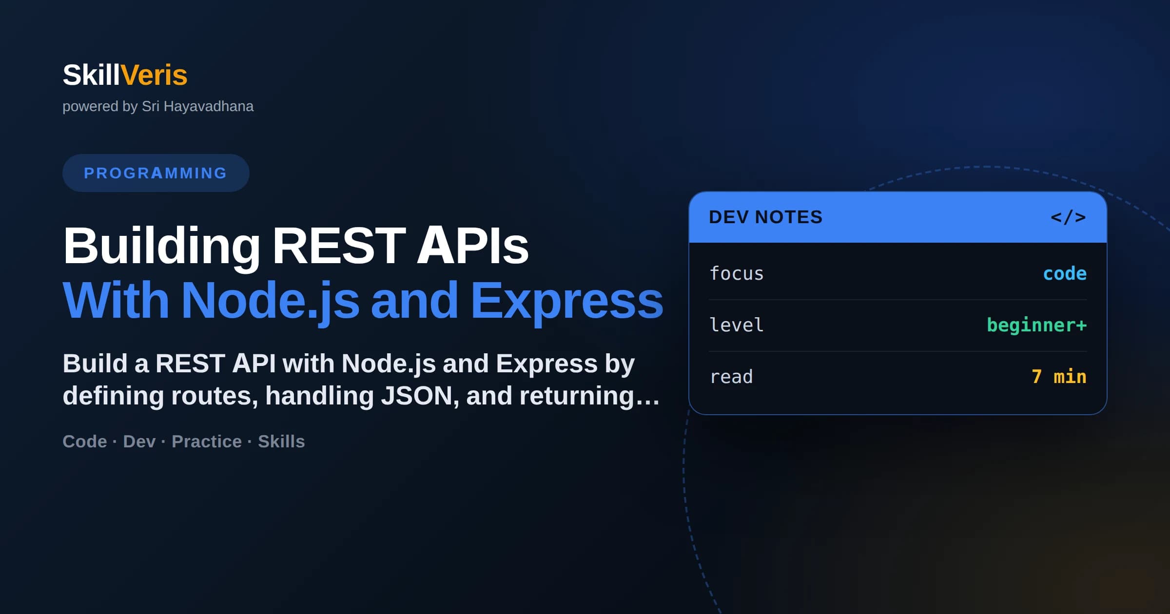 Building REST APIs With Node.js and Express
