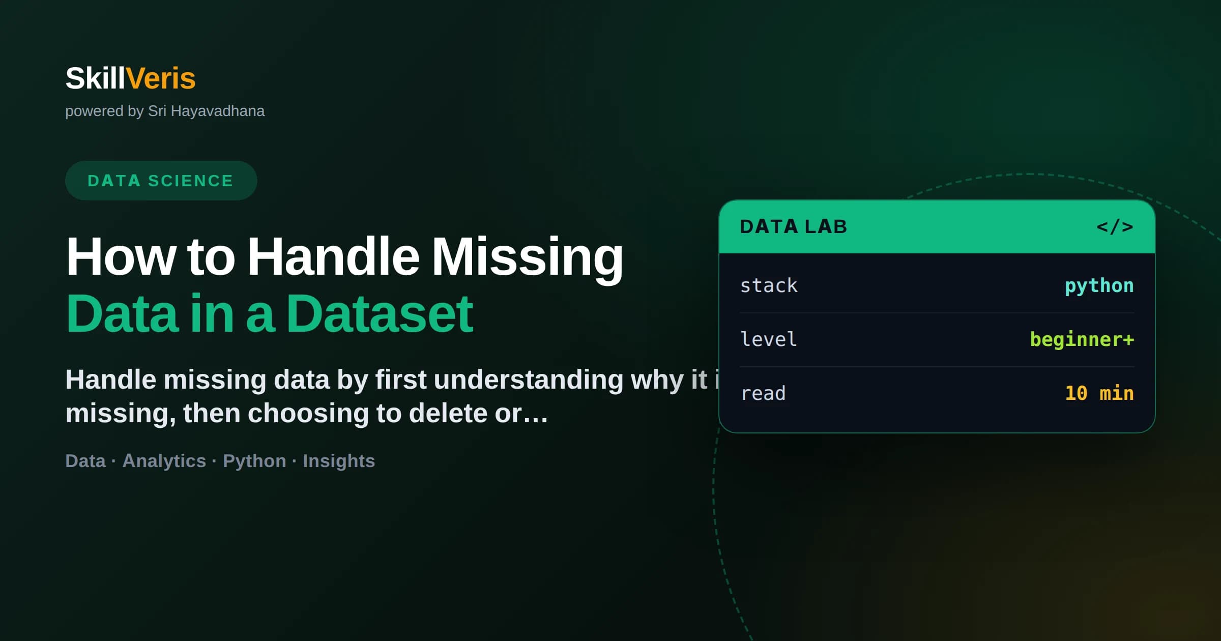How to Handle Missing Data in a Dataset