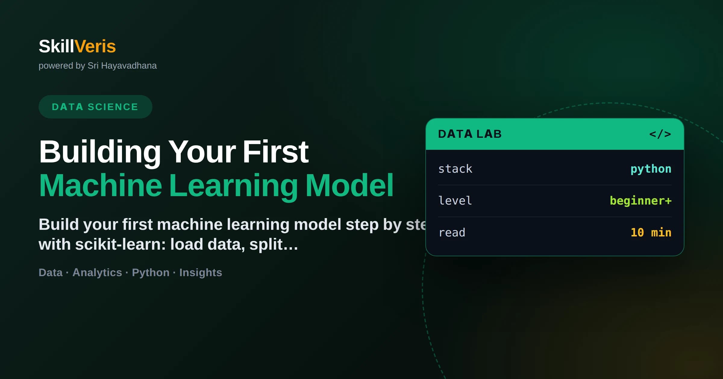 Building Your First Machine Learning Model