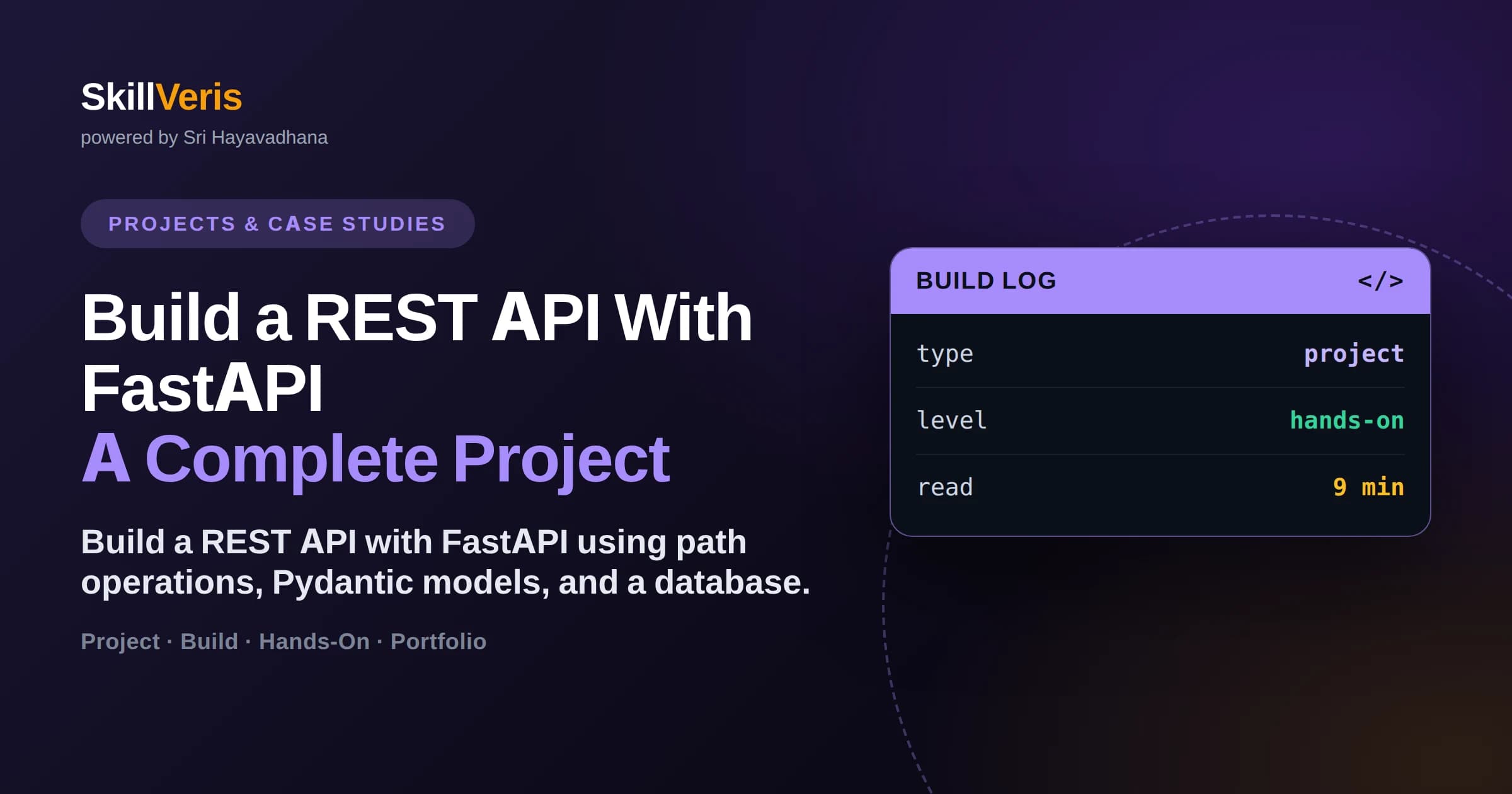Build a REST API With FastAPI: A Complete Project