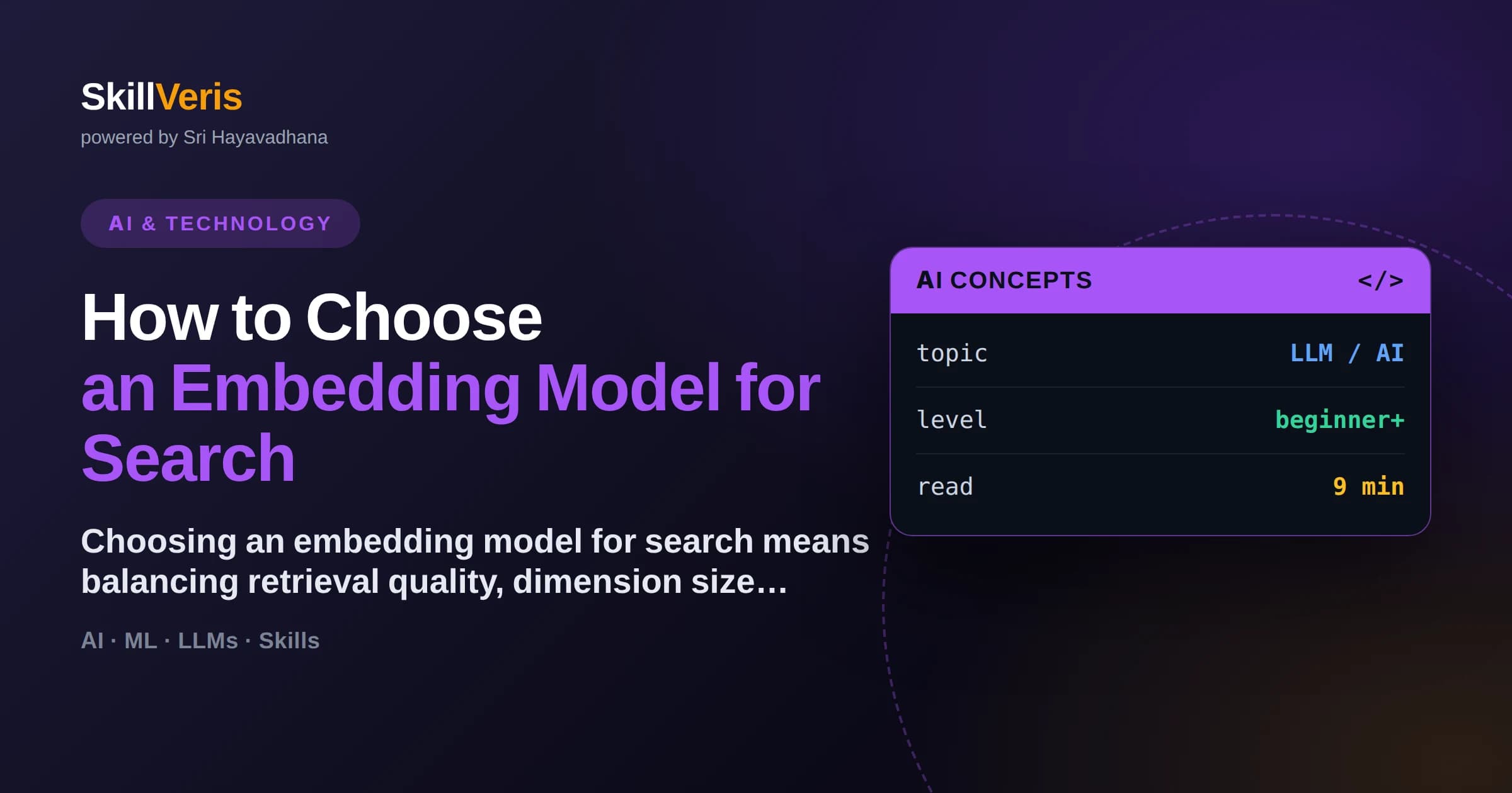 How to Choose an Embedding Model for Search
