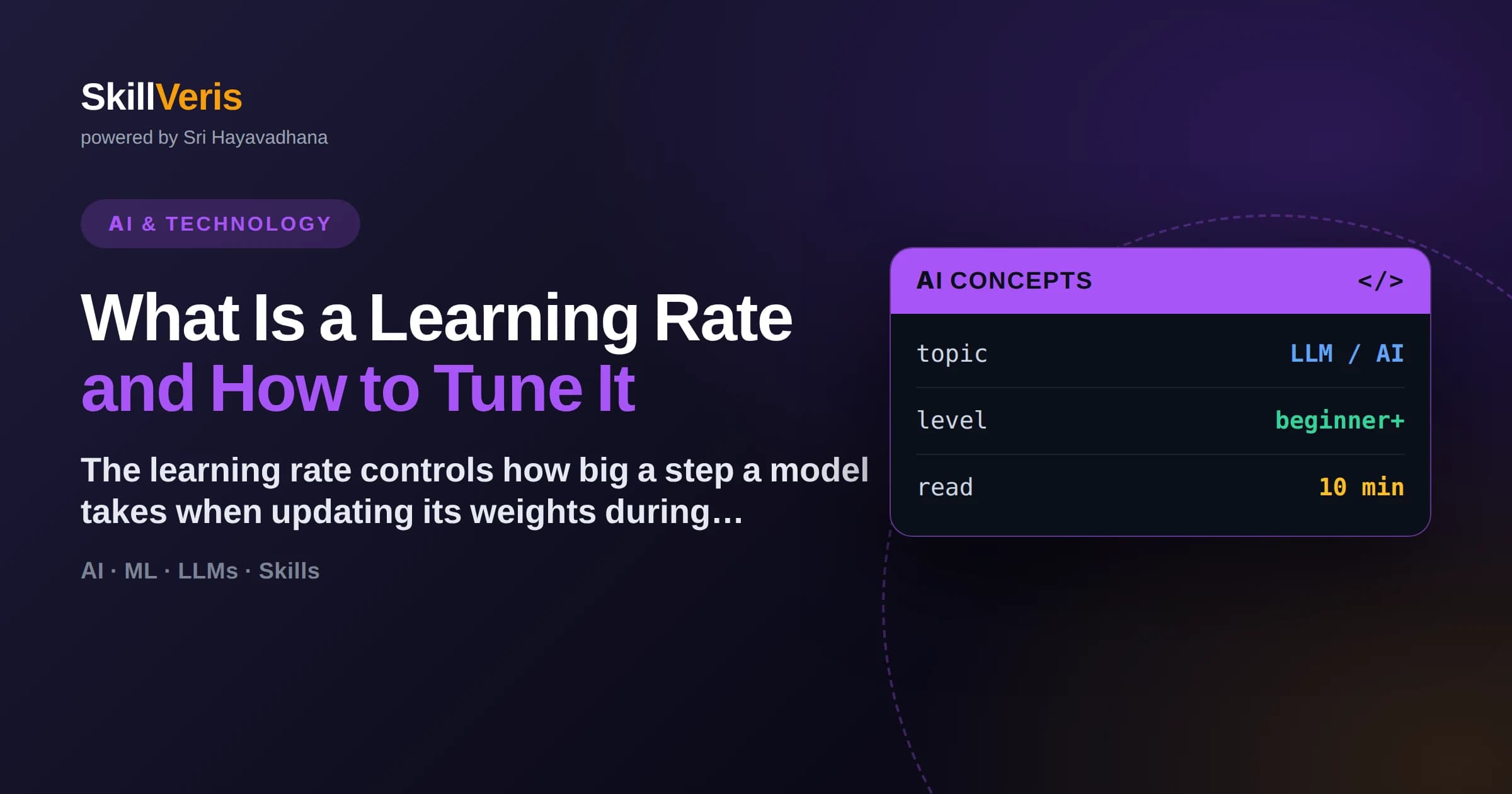 What Is a Learning Rate and How to Tune It