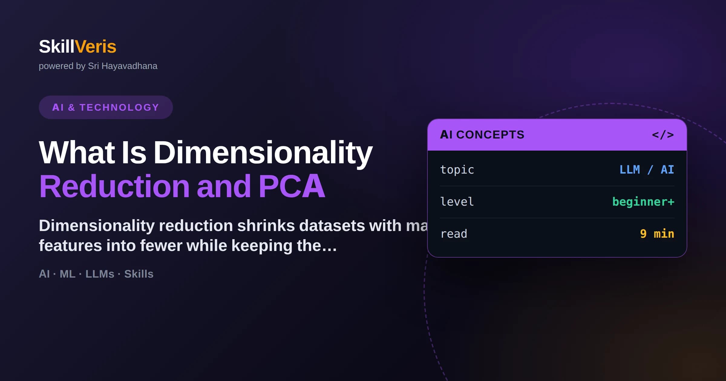 What Is Dimensionality Reduction and PCA