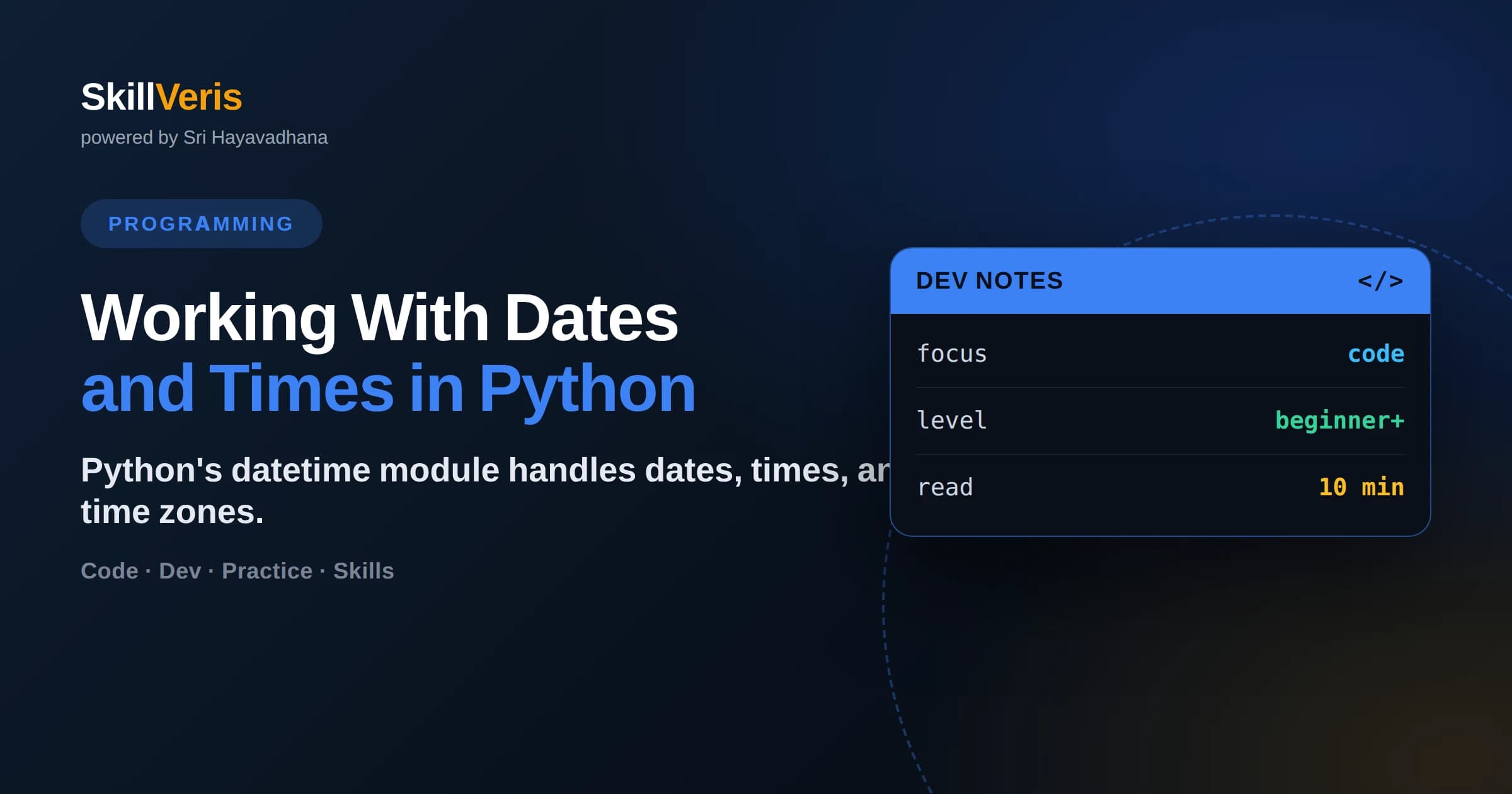 Working With Dates and Times in Python