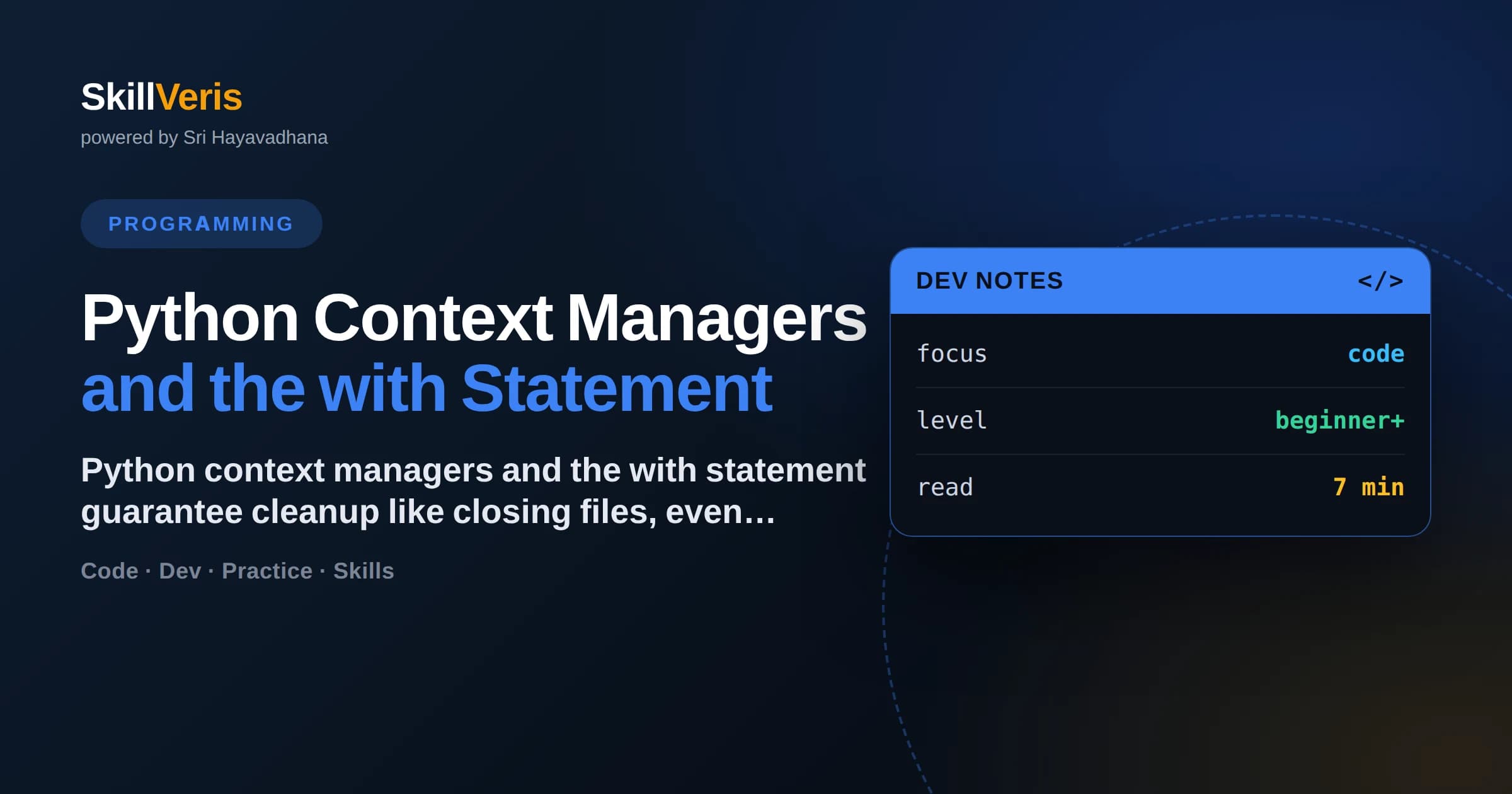 Python Context Managers and the with Statement