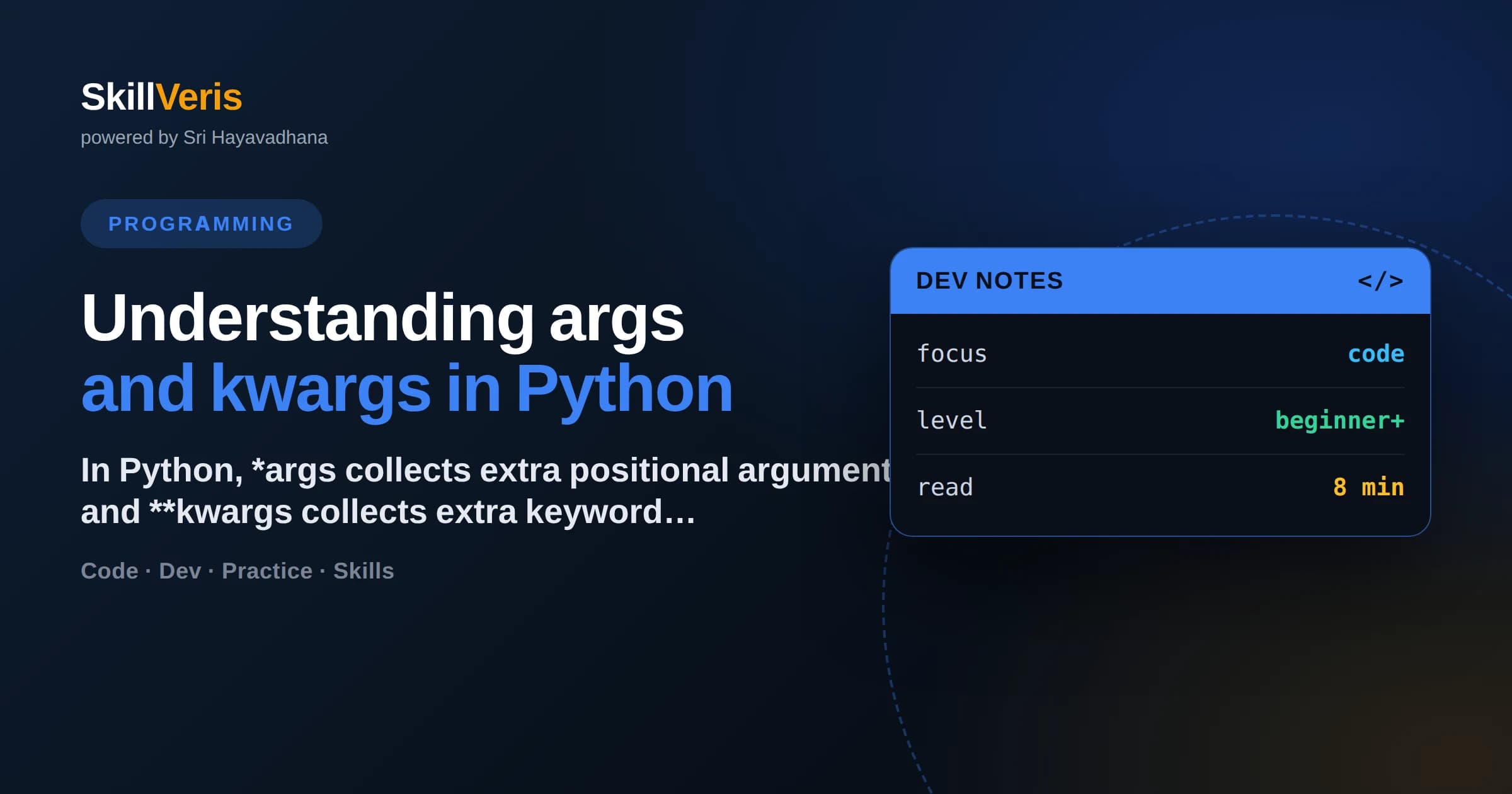 Understanding args and kwargs in Python