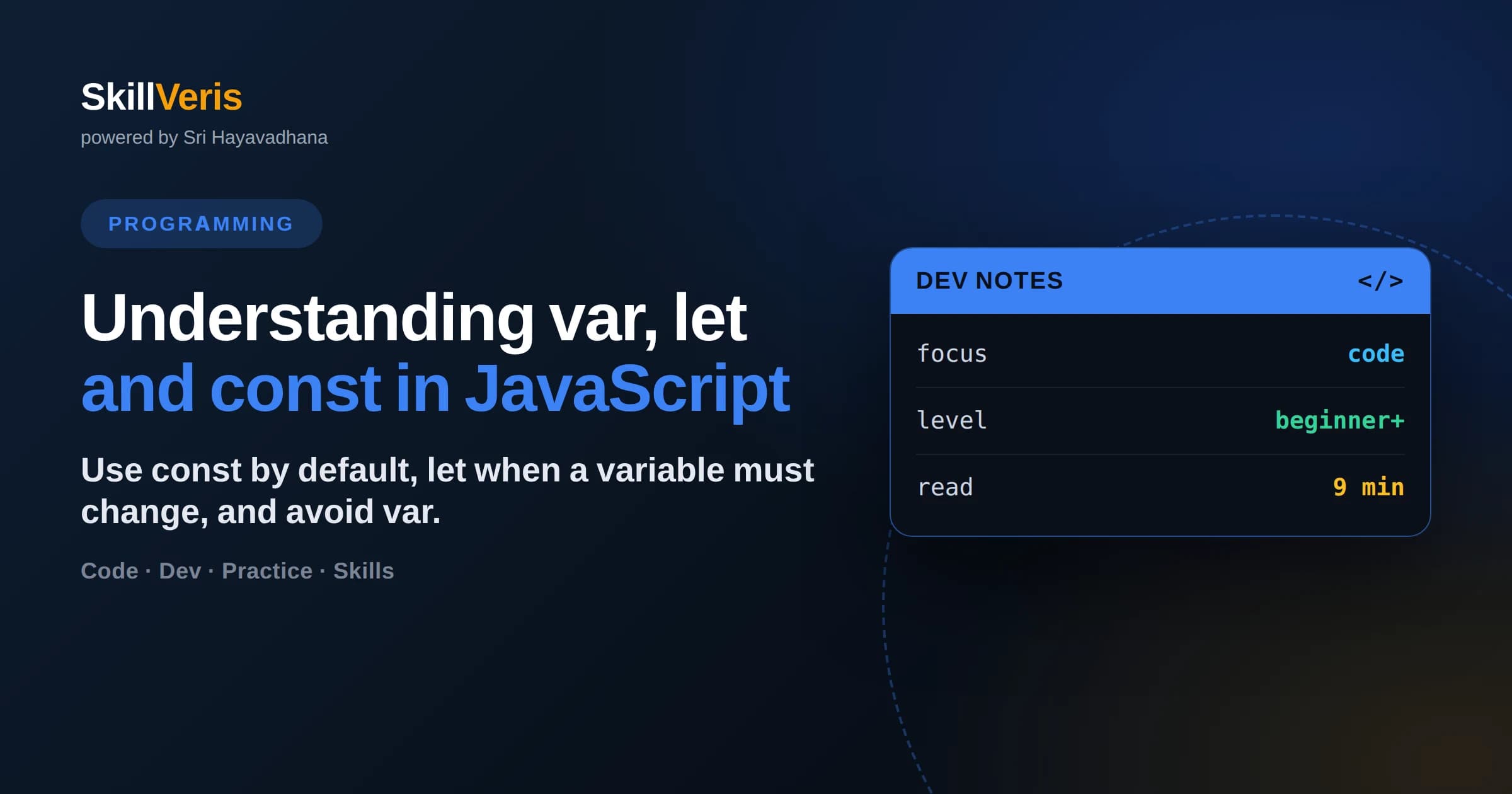 Understanding var, let and const in JavaScript
