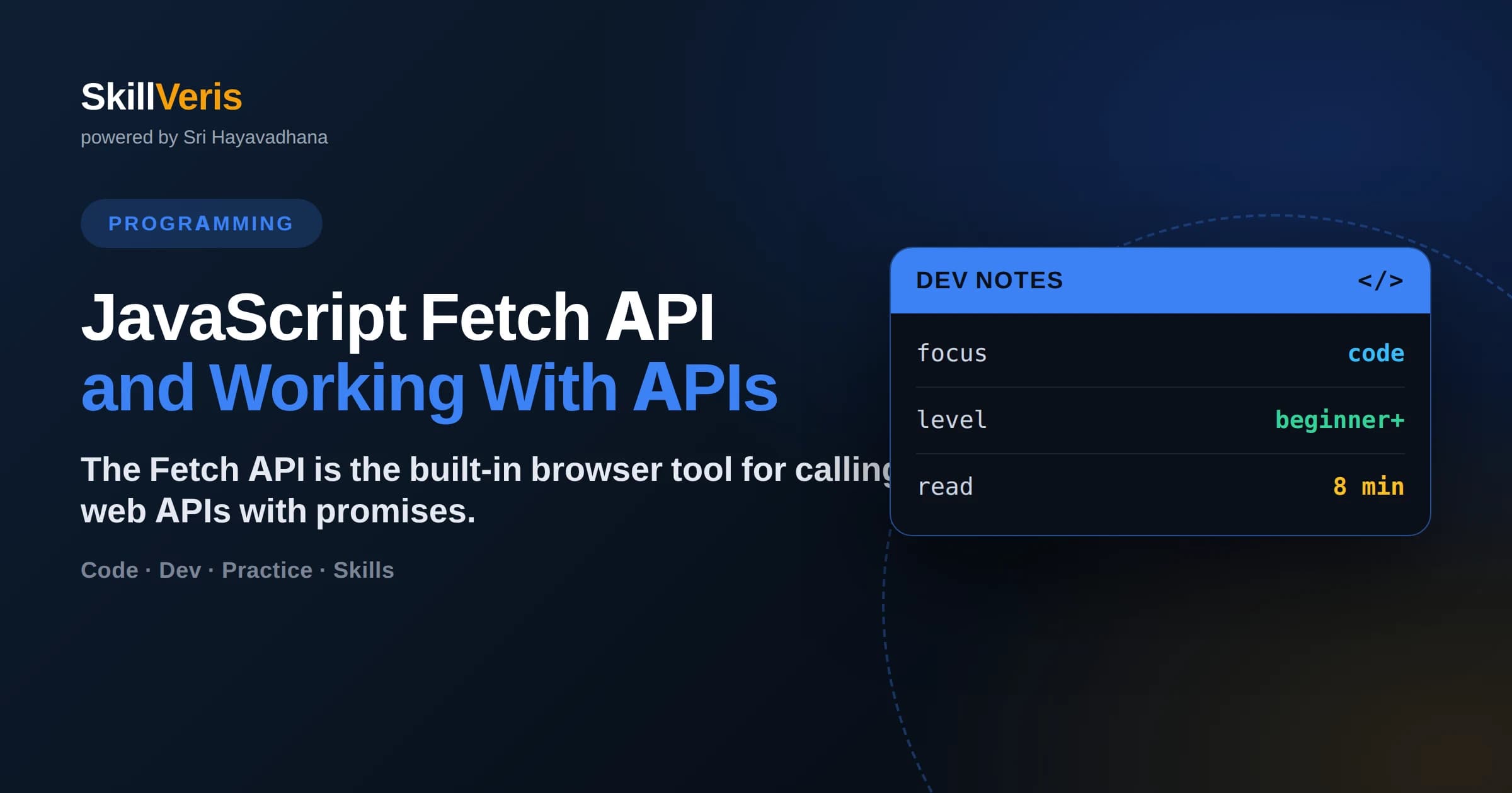 JavaScript Fetch API and Working With APIs