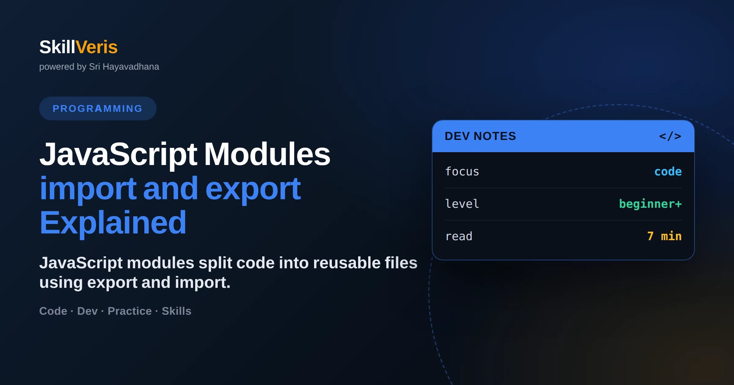 JavaScript Modules: import and export Explained