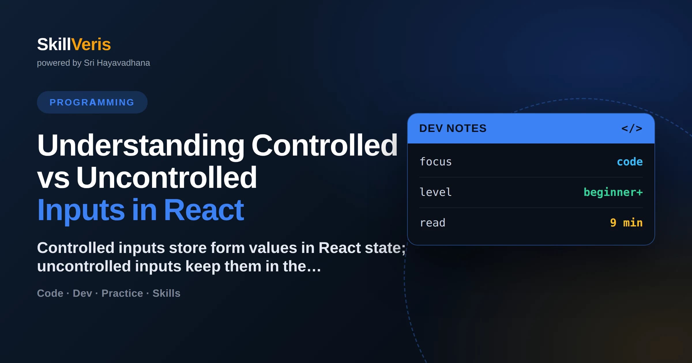 Understanding Controlled vs Uncontrolled Inputs in React