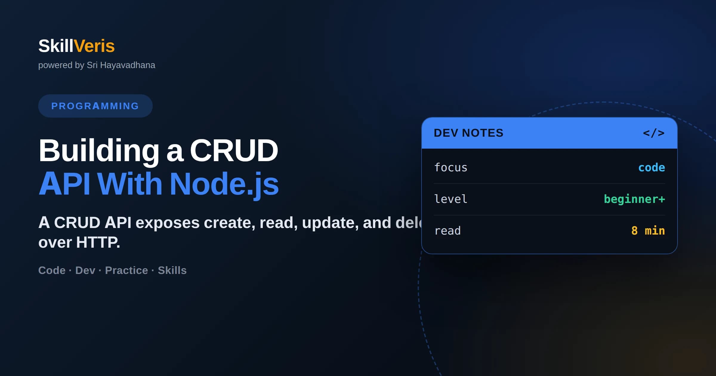 Building a CRUD API With Node.js