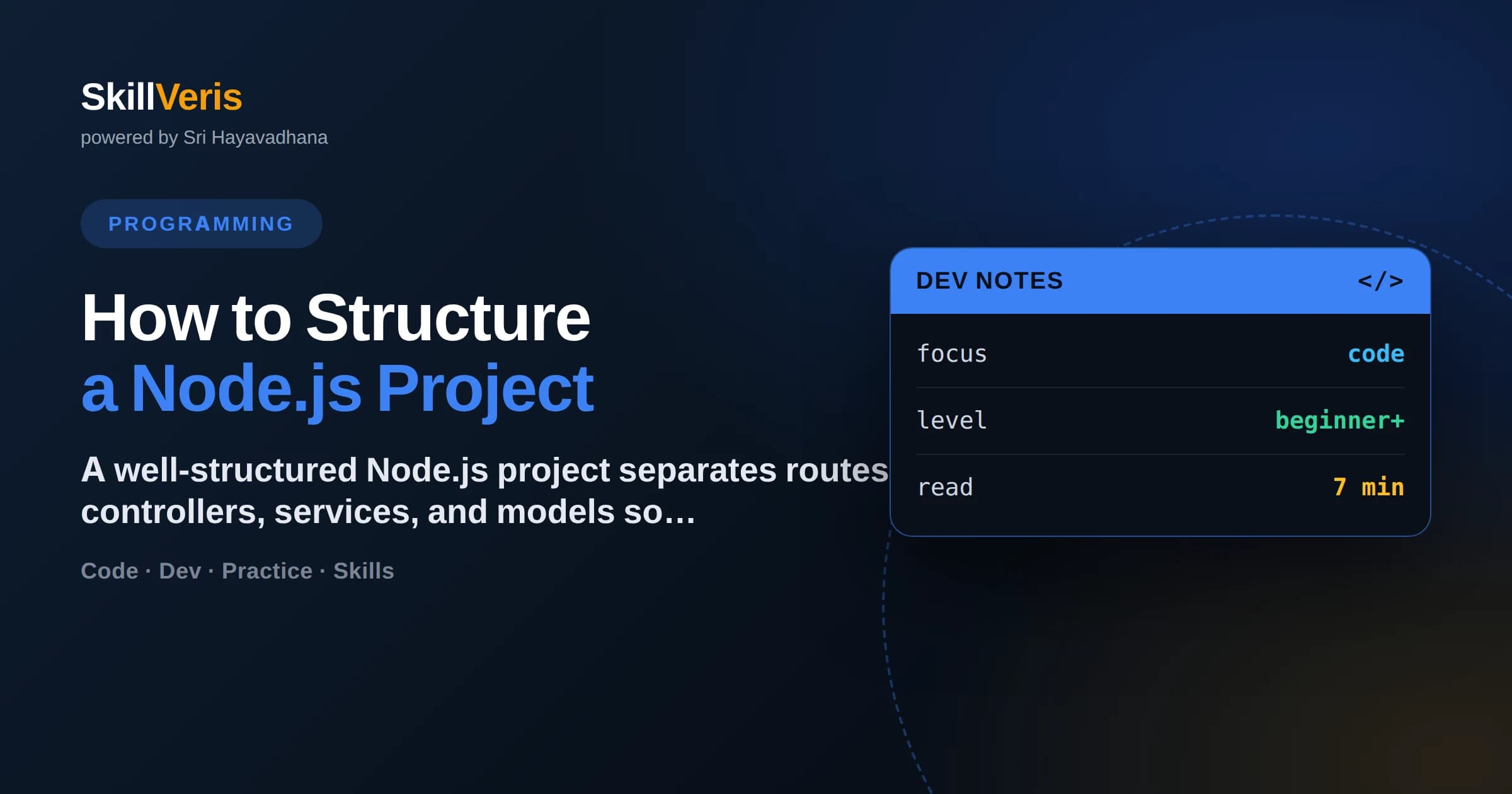 How to Structure a Node.js Project