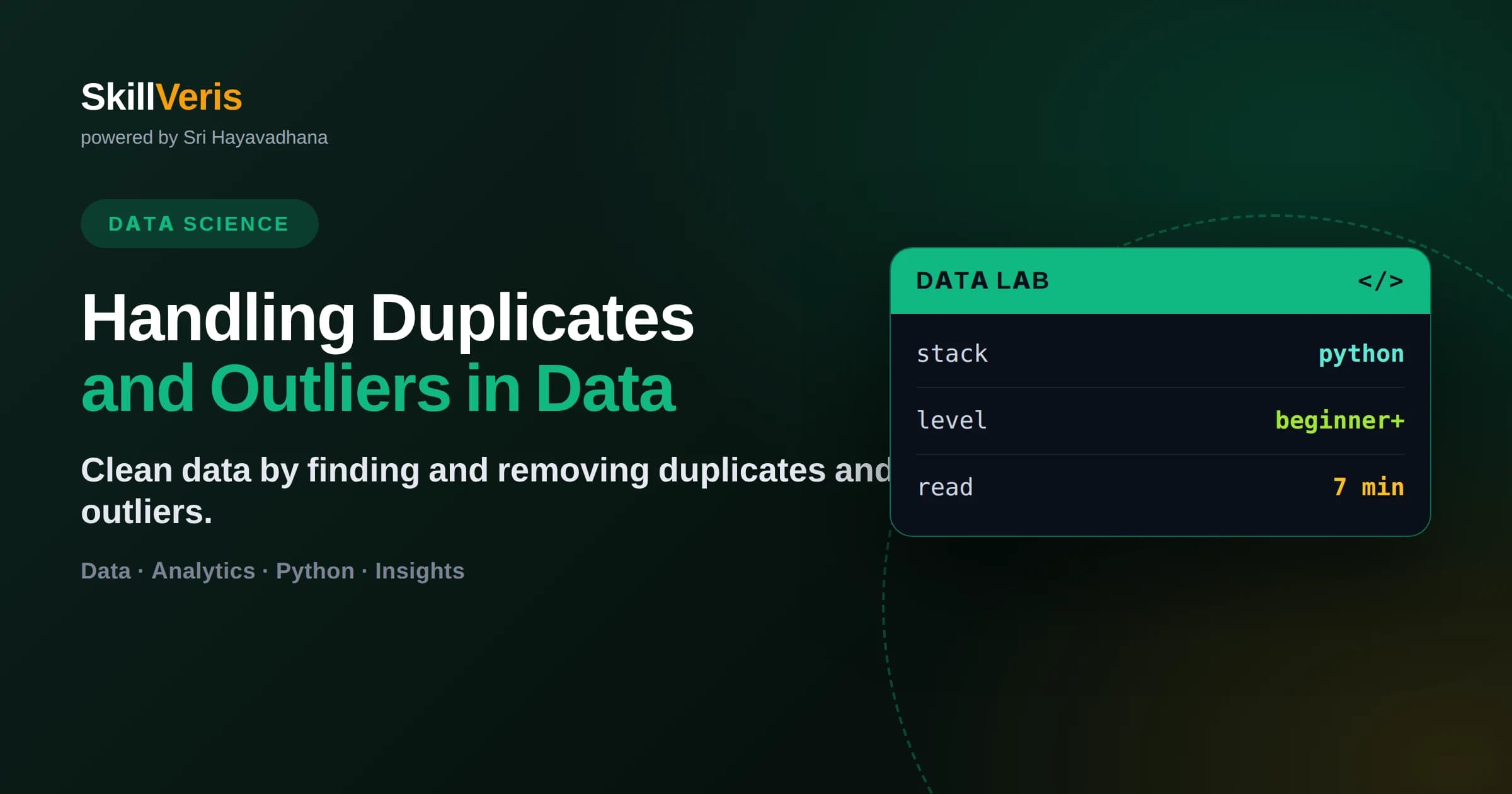 Handling Duplicates and Outliers in Data
