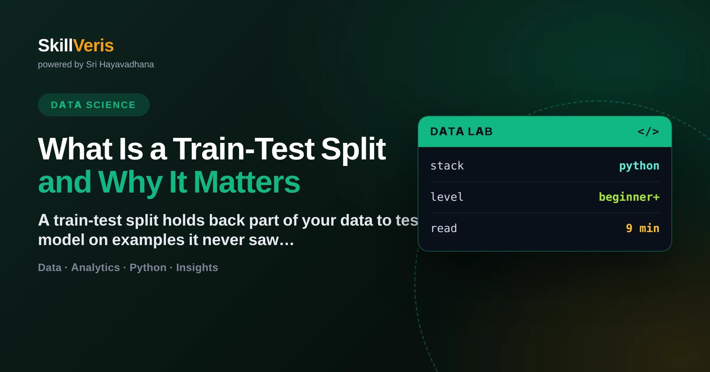 What Is a Train-Test Split and Why It Matters