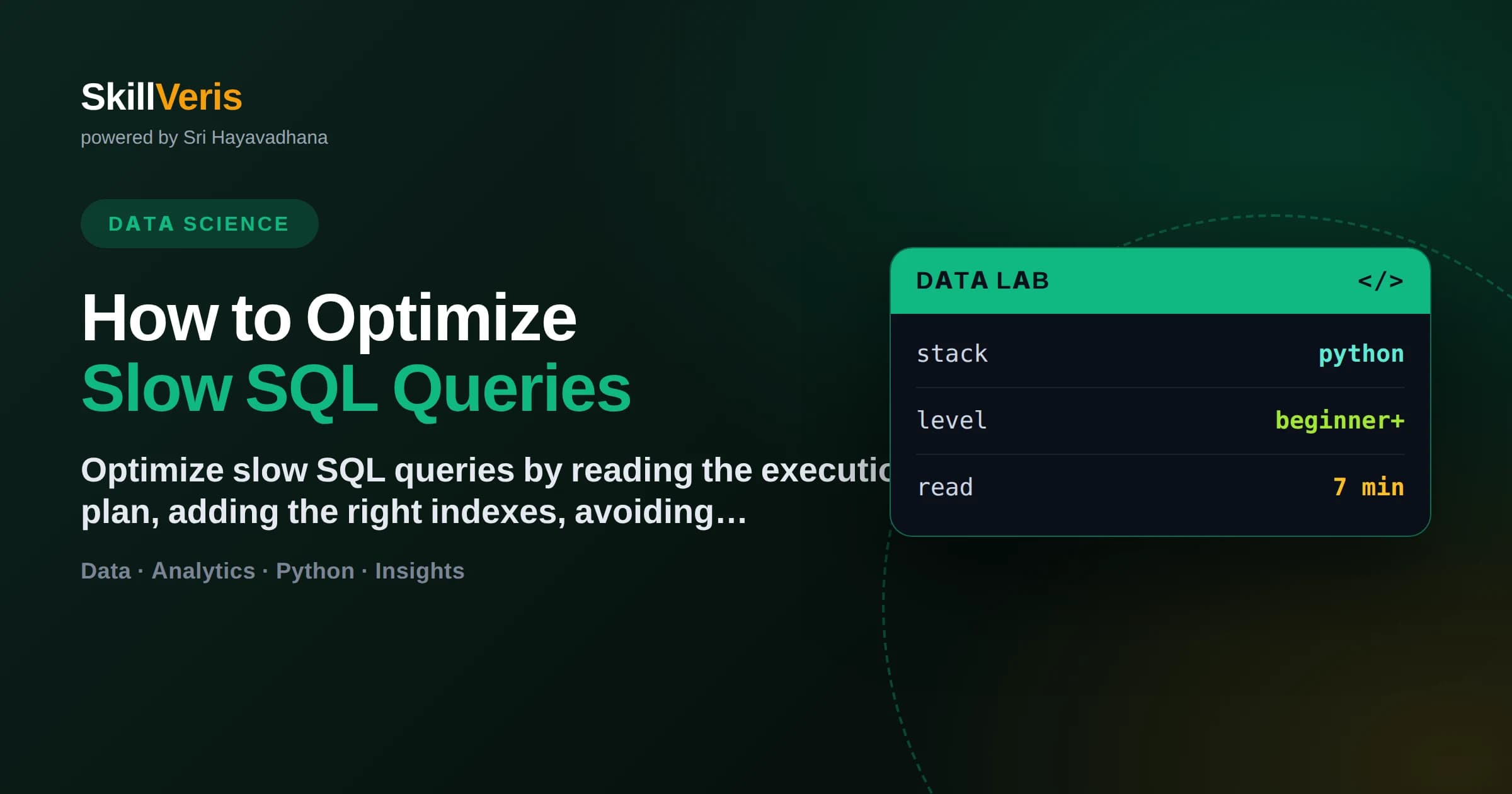 How to Optimize Slow SQL Queries