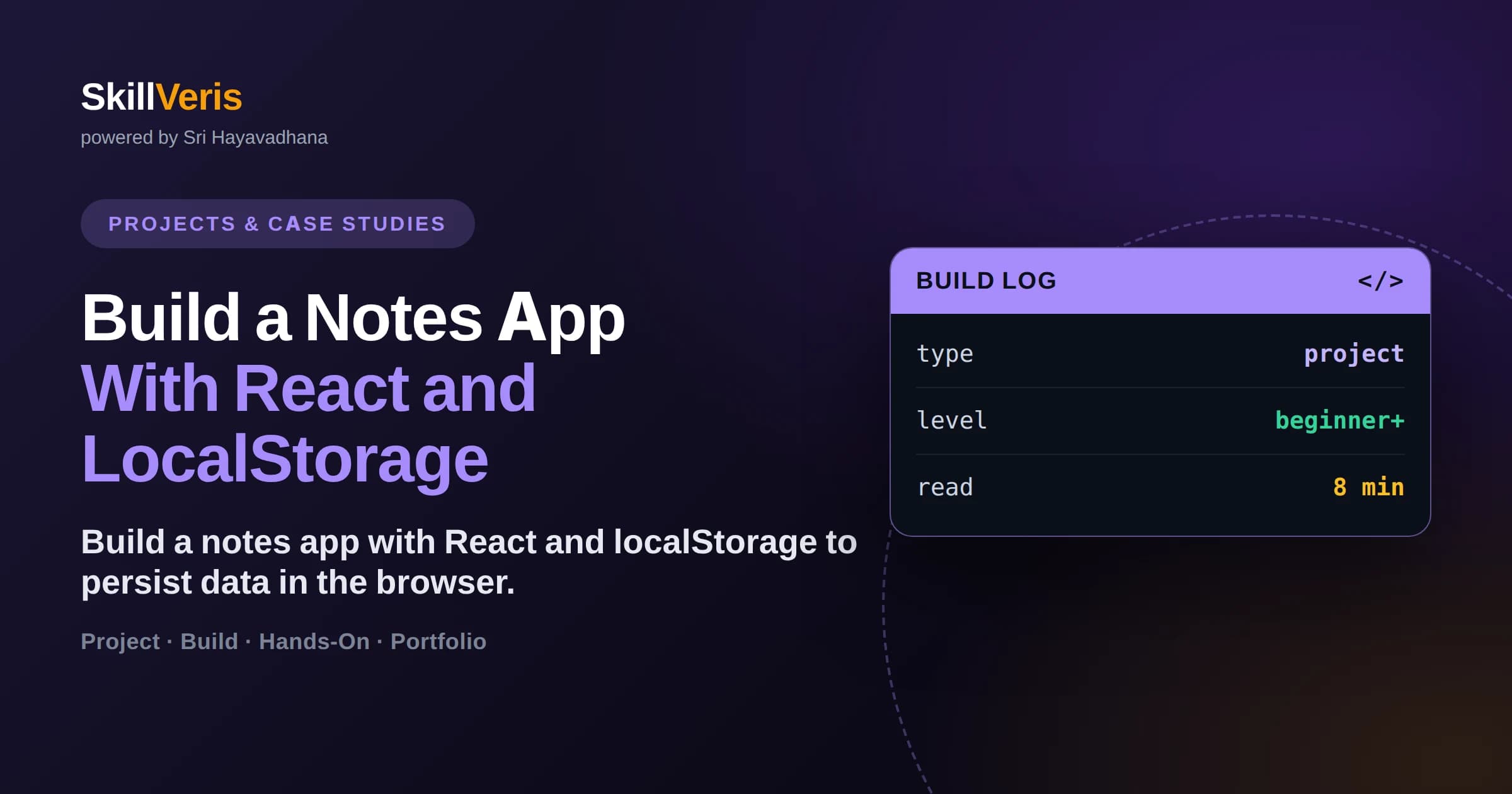 Build a Notes App With React and LocalStorage