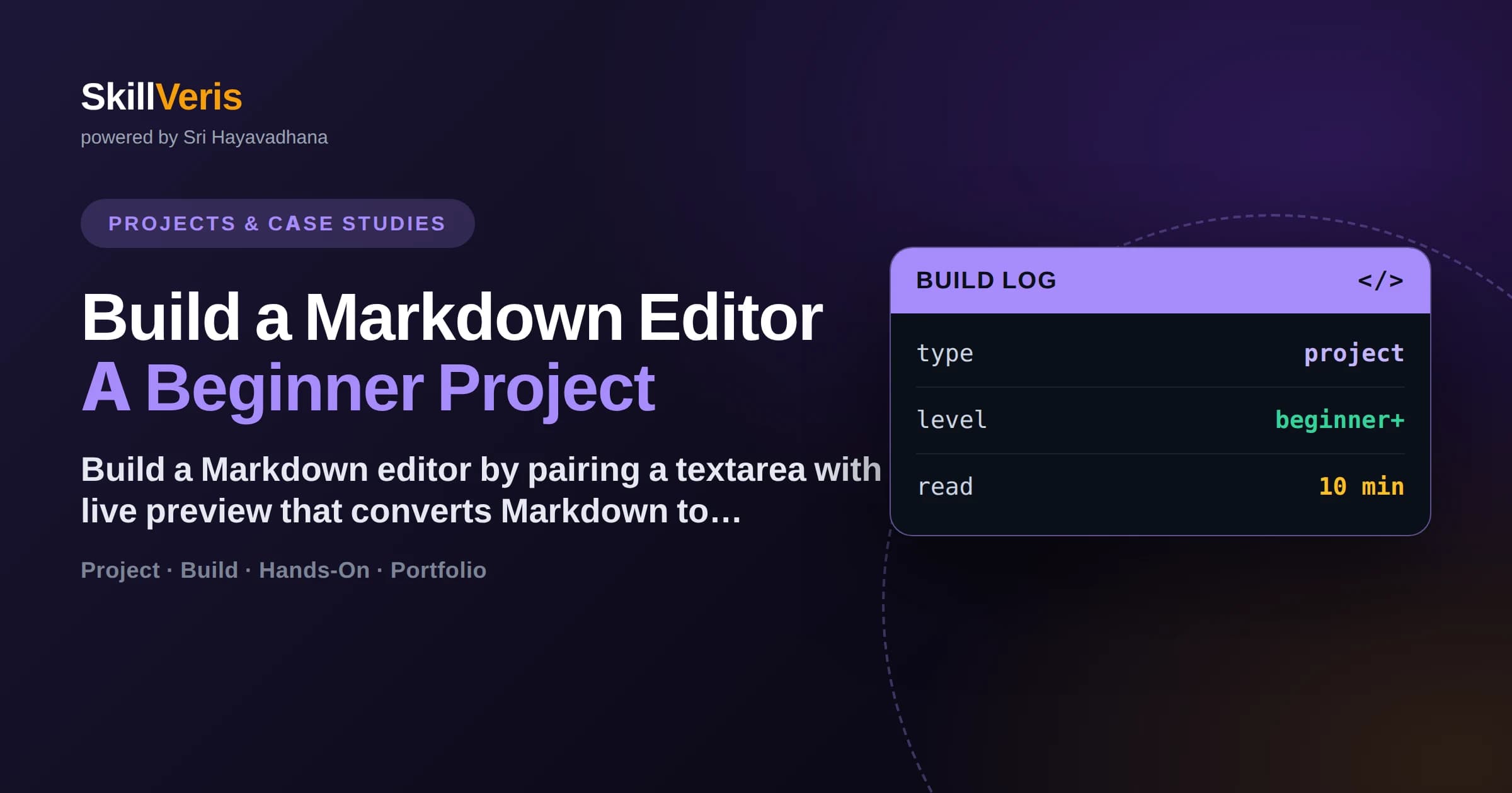 Build a Markdown Editor: A Beginner Project