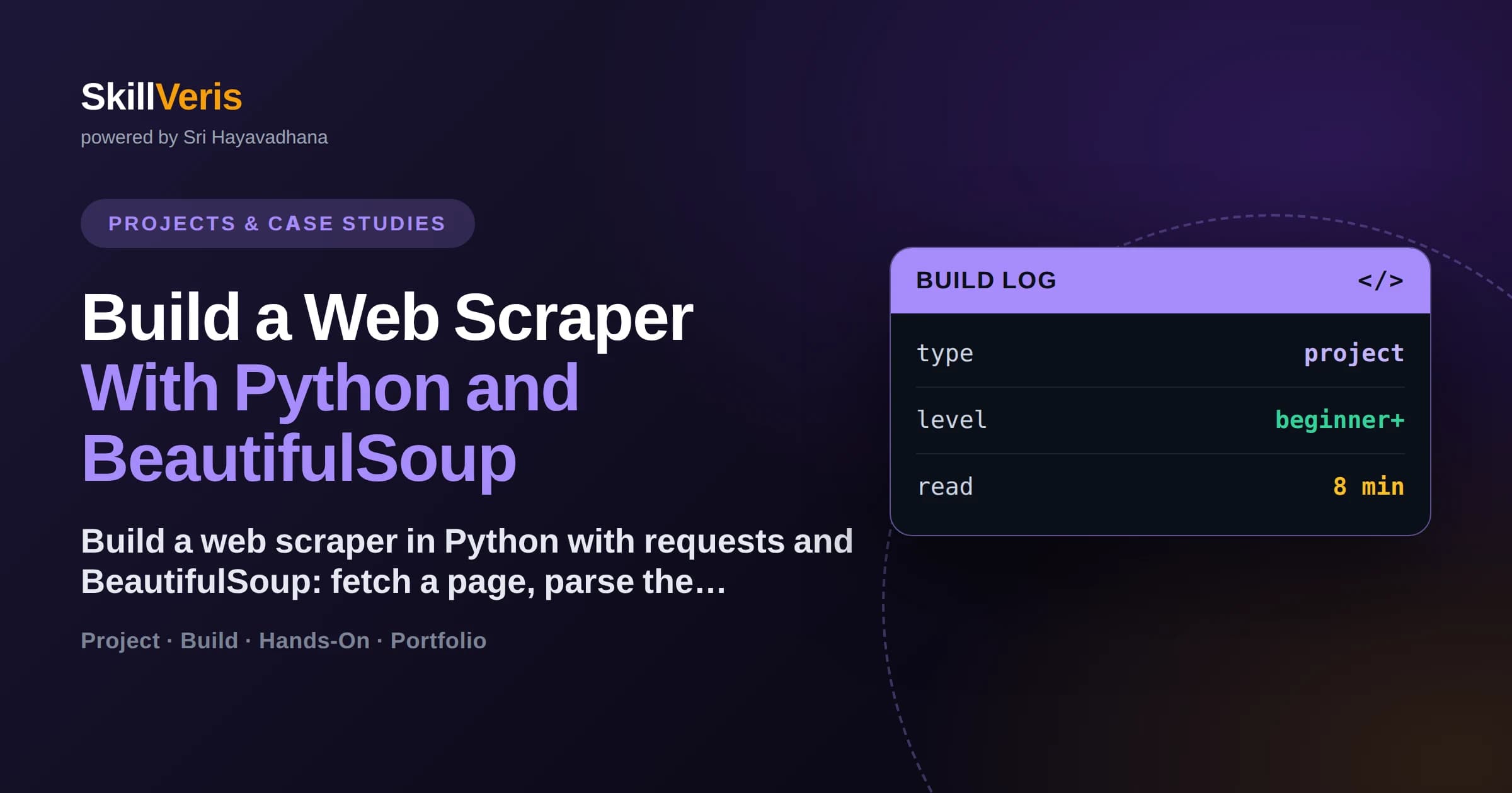 Build a Web Scraper With Python and BeautifulSoup