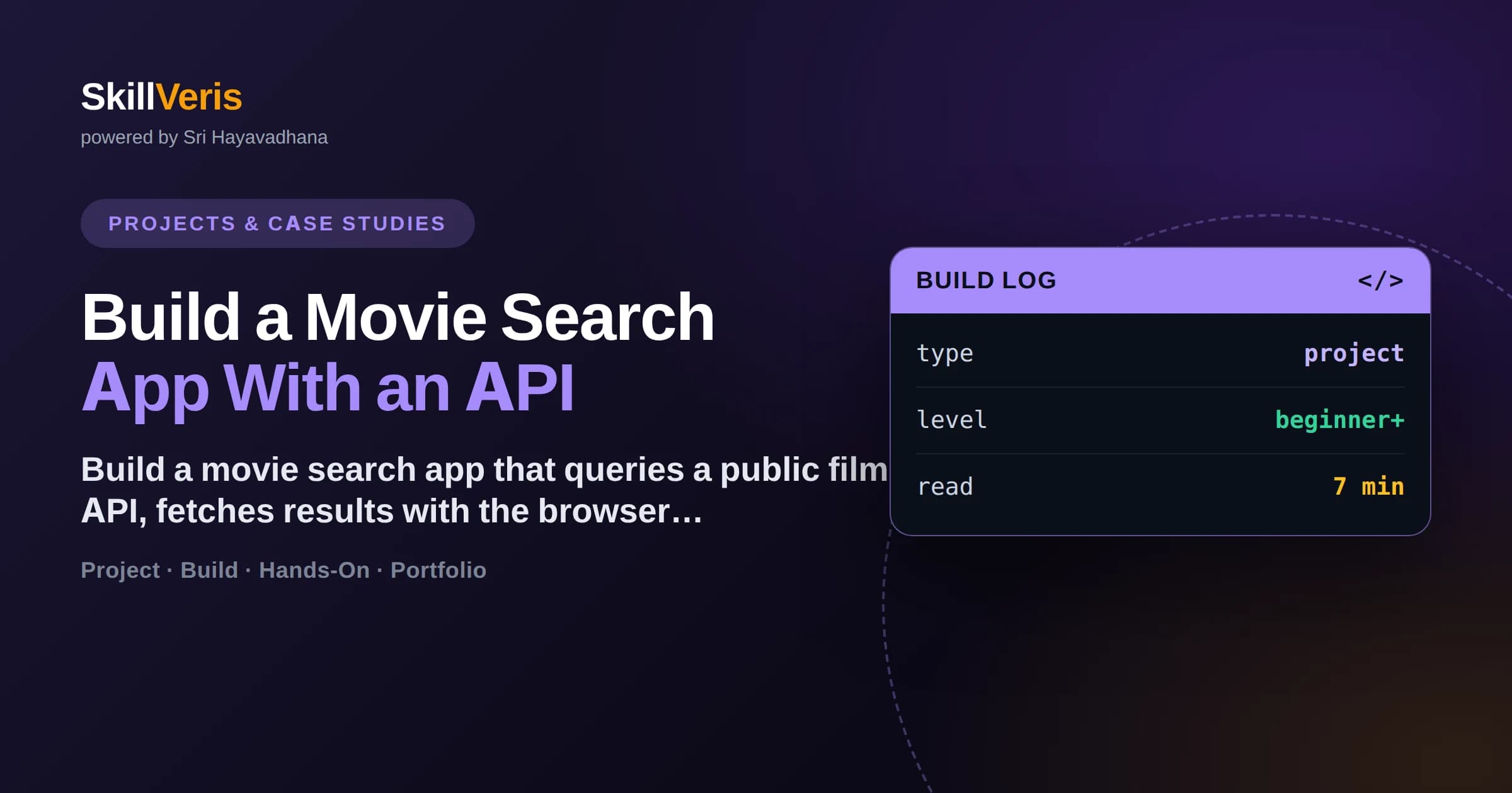 Build a Movie Search App With an API