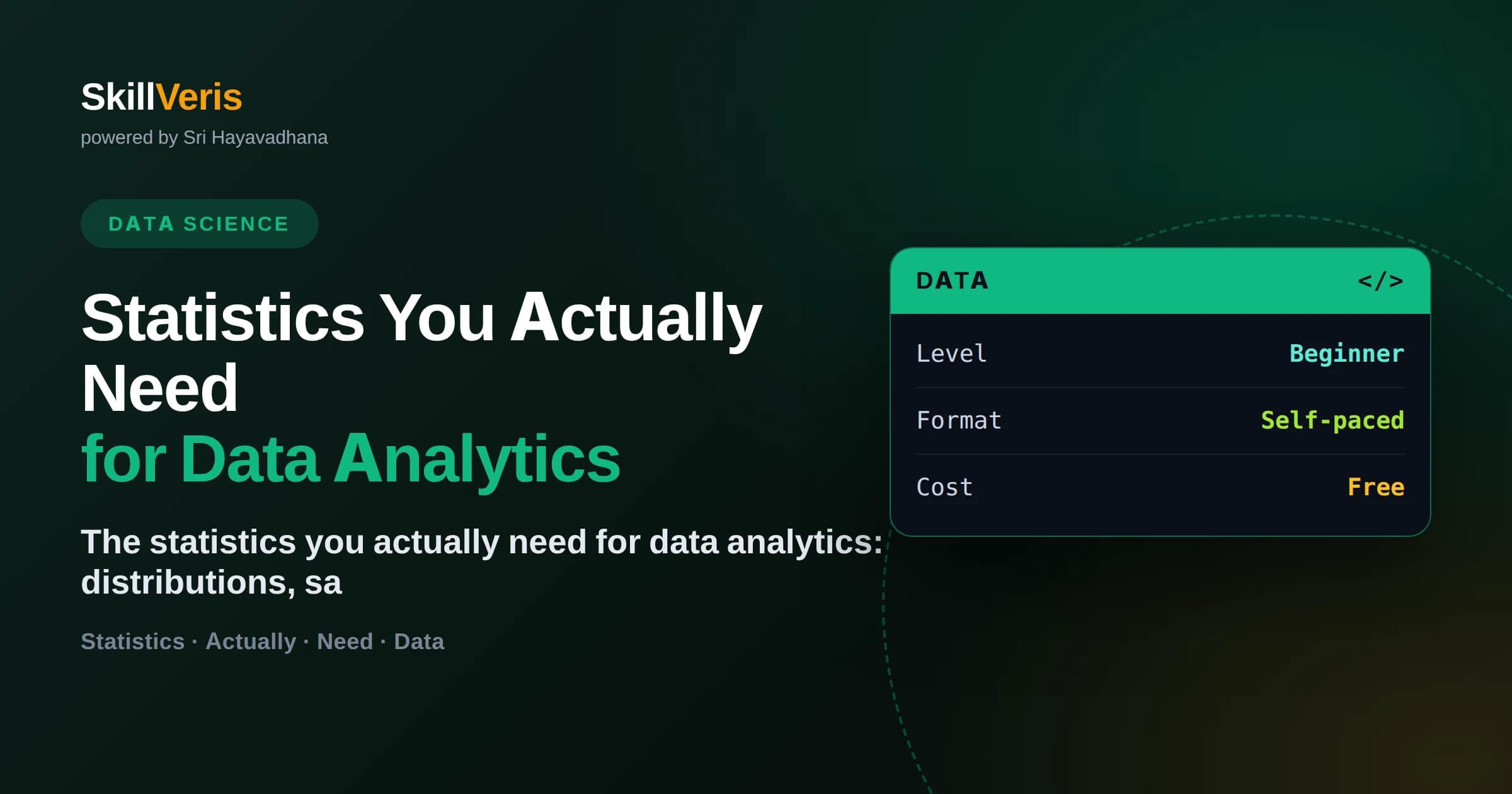 Statistics You Actually Need for Data Analytics